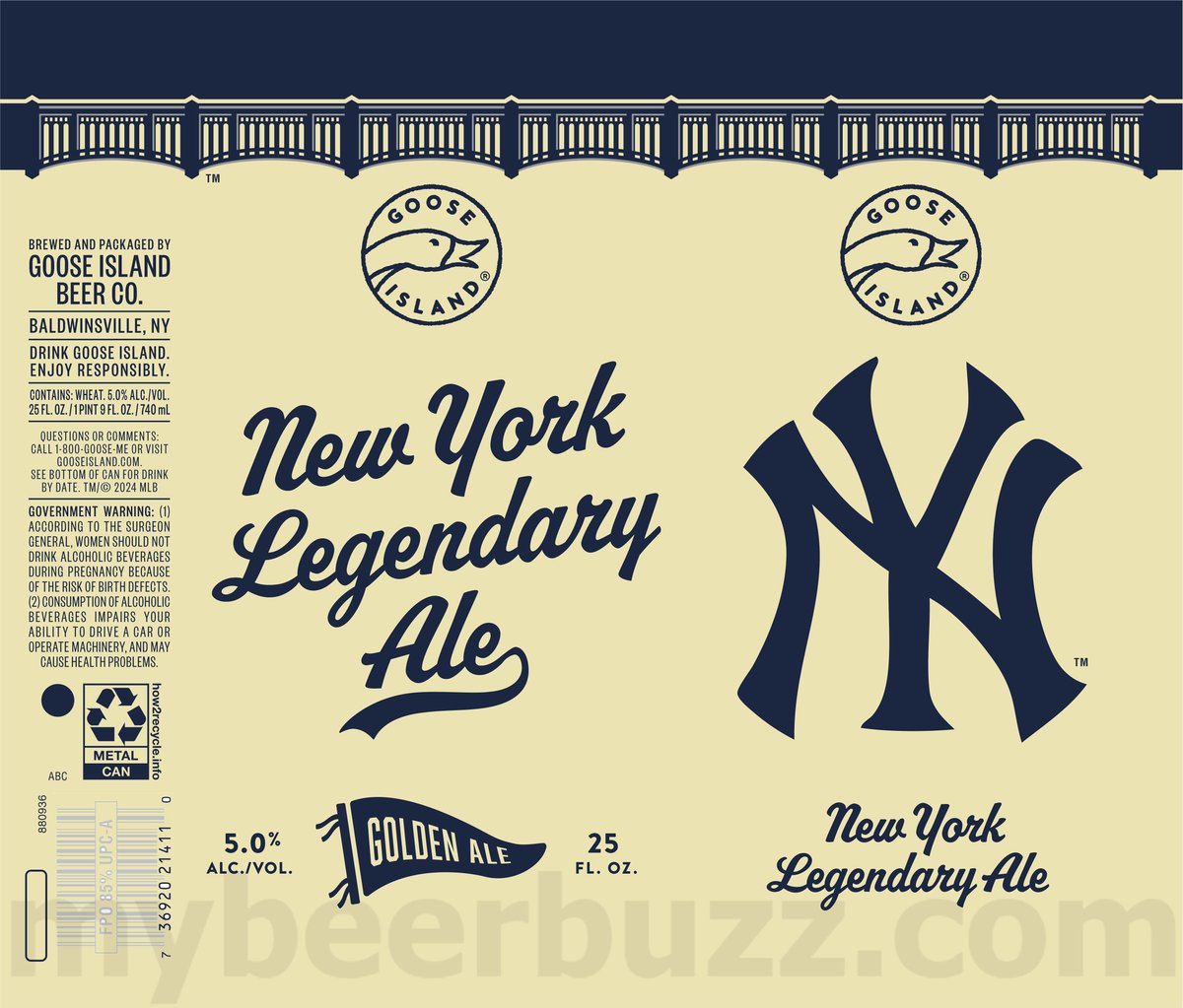 Goose Island Adding New York Legendary Ale For Yankees Baseball Goose Island Adding New York Legendary Ale For Yankees Baseball