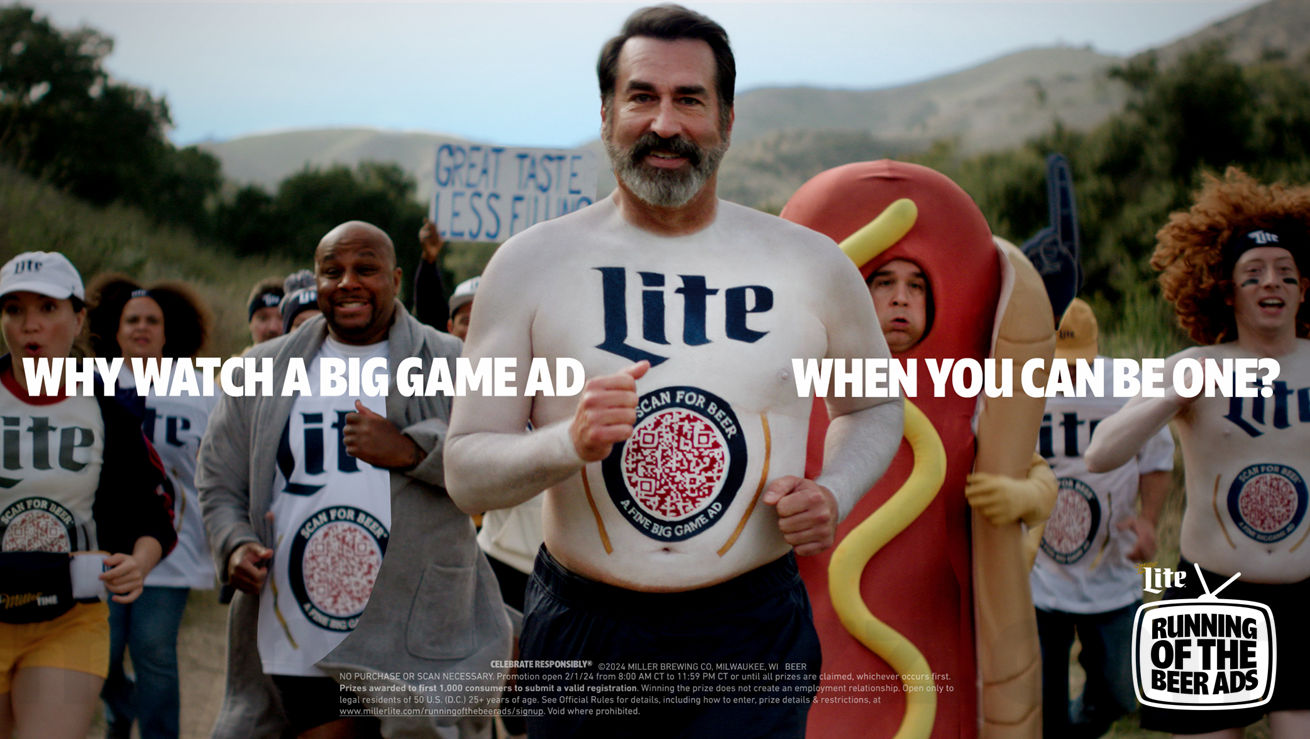 Miller Lite, Rob Riggle team up to ‘run’ 1,000 big game ads Miller Lite, Rob Riggle team up to ‘run’ 1,000 big game ads