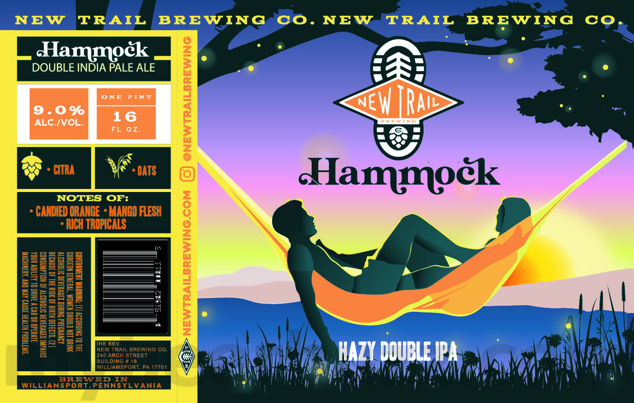 New Trail Adding Hammock Hazy Double IPA New Trail Adding Hammock Hazy Double IPA