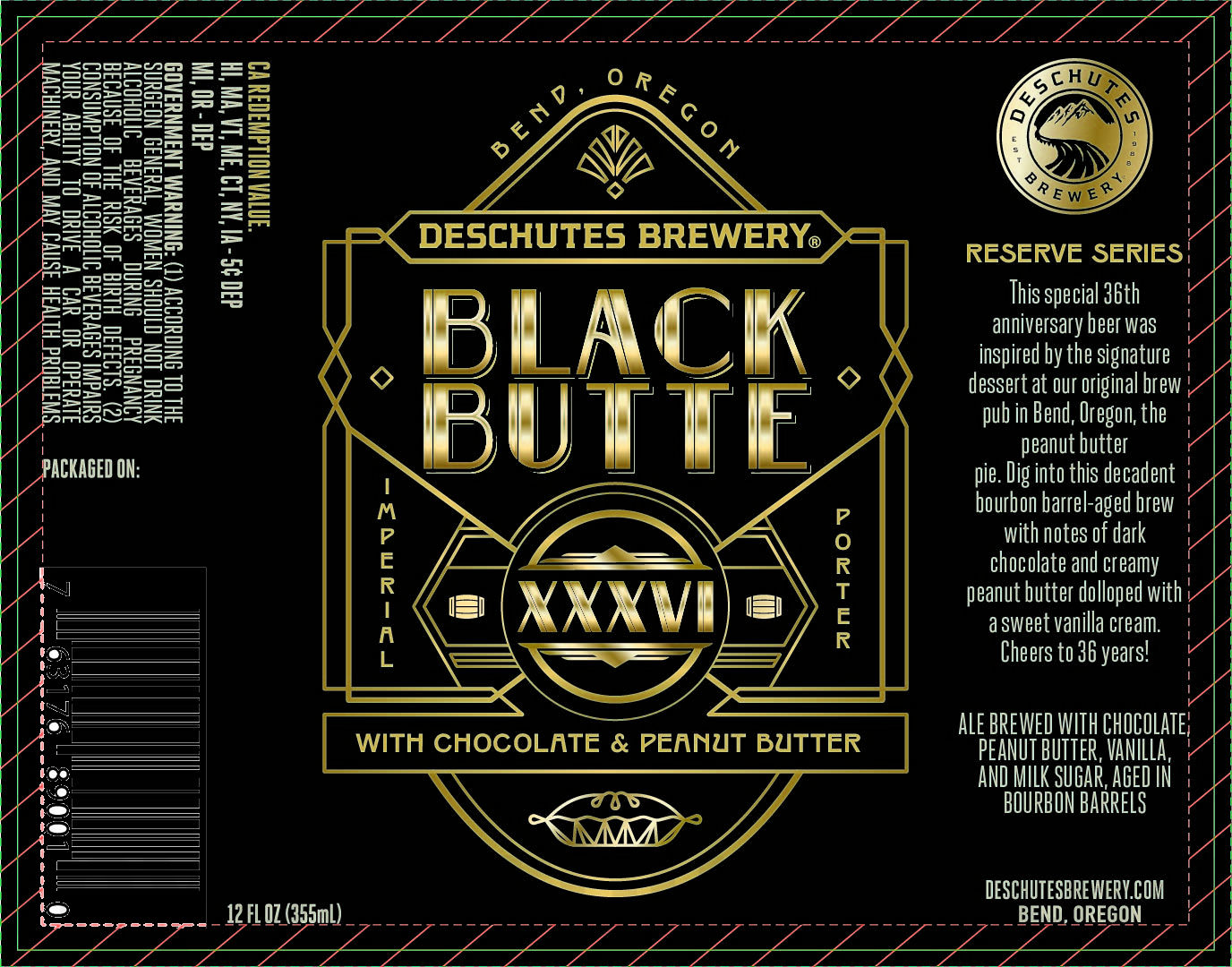 Deschutes Adding Black Butte XXXVI Imperial Porter With Chocolate & Peanut Butter Deschutes Adding Black Butte XXXVI Imperial Porter With Chocolate & Peanut Butter