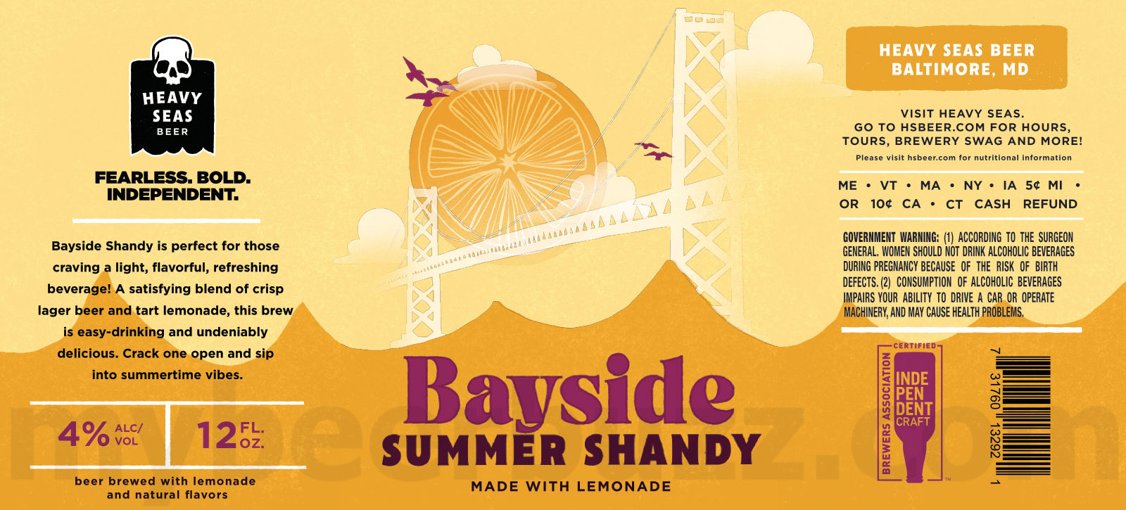 Heavy Seas Adding Bayside Summer Shandy Heavy Seas Adding Bayside Summer Shandy