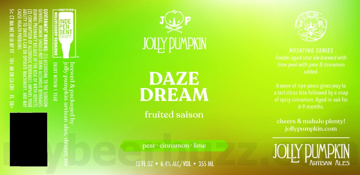 Jolly Pumpkin Updating Bam Bière, Oro, Kiviuq, La Parcela, Bière De Mars, Blanca, Clementina, Kiviuq, La Roja, Lúpulo, Hyrrokkin, Aquamarine Dream, Brumo, Daze Dream & Noel 24 apostMBB 2300