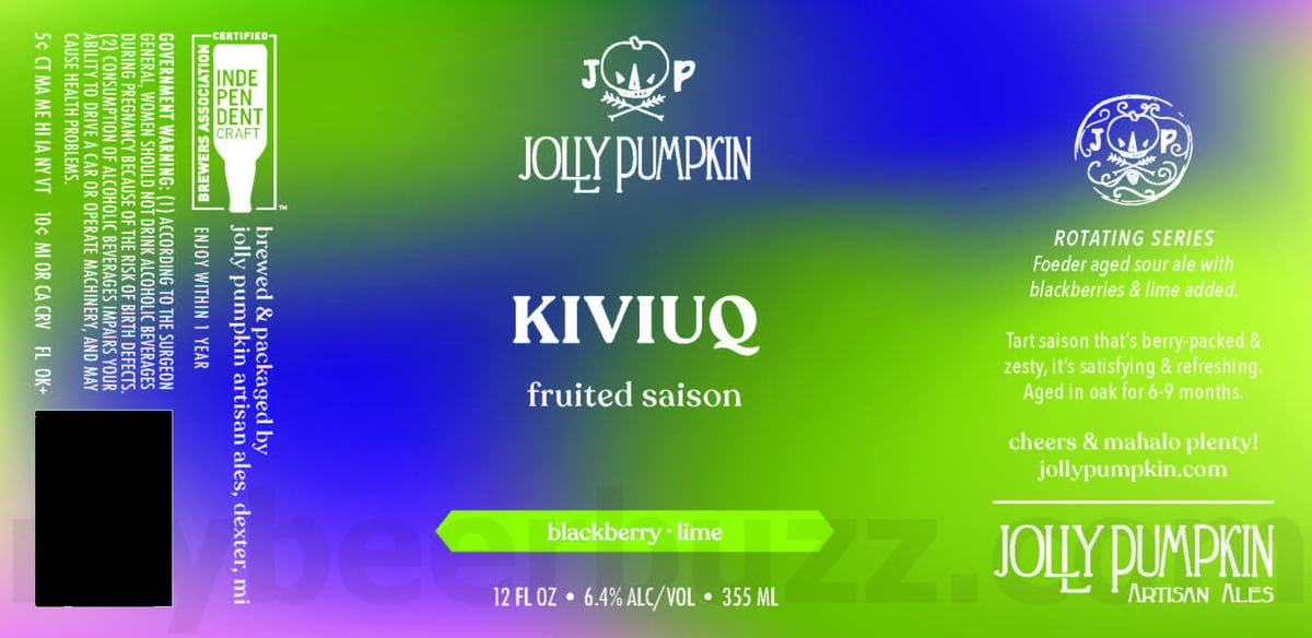 Jolly Pumpkin Updating Bam Bière, Oro, Kiviuq, La Parcela, Bière De Mars, Blanca, Clementina, Kiviuq, La Roja, Lúpulo, Hyrrokkin, Aquamarine Dream, Brumo, Daze Dream & Noel 30 apostMBB 2306