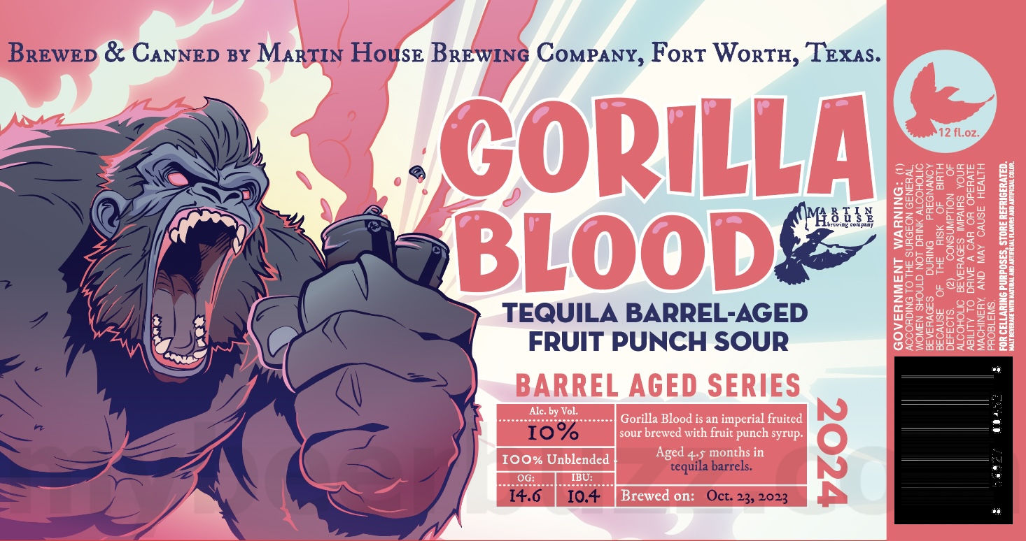 Martin House Adding Best Maid Strawberry Pickle Beer, Best Maid Lemonade Pickle Beer, Best Maid Pineapple Pickle Beer, Piña Crema, Gorilla Blood, Mayday IPA, Doc Holobock, Doctor Bock, Roadhouse Coffee, Sixteen Tons, Tia Sofia, The Silk Road, Patient Zero, Zombie Beach Party, Tropical Salty Lady, Doctor Evil, Mariana Trench, Sergeant USA, Pain Chiller, Lemon Icebox Pie, Scare Bears, Transfusion, GoRuck Basic IPA, GoRuck Heavy Bock, GoRuck Pilsner, Statement Of Purpose, Ejecto Seat, Cuz!, The Last Gemini, The Salty Lady Sour, Scary Apple Pie, Annexation Of Puerto Rico, Coquito, Scare Bears, Cranberry Cobbler, Imperial Texan, The Angel From My Nightmare, The Dusty Biscuit, Peachy Keen, Big Cookies, Big Cream, Scare Bears, Battle Snakes vs Slasher Badgers, The Texas Giant, Super Stellar, Salty Lady Michelada, Tropical Nuke Juice, Milkshake Mochi, If You Get The Nachos Stuck Together That's One Nacho & Piña Colada 97 apostMBB 2360