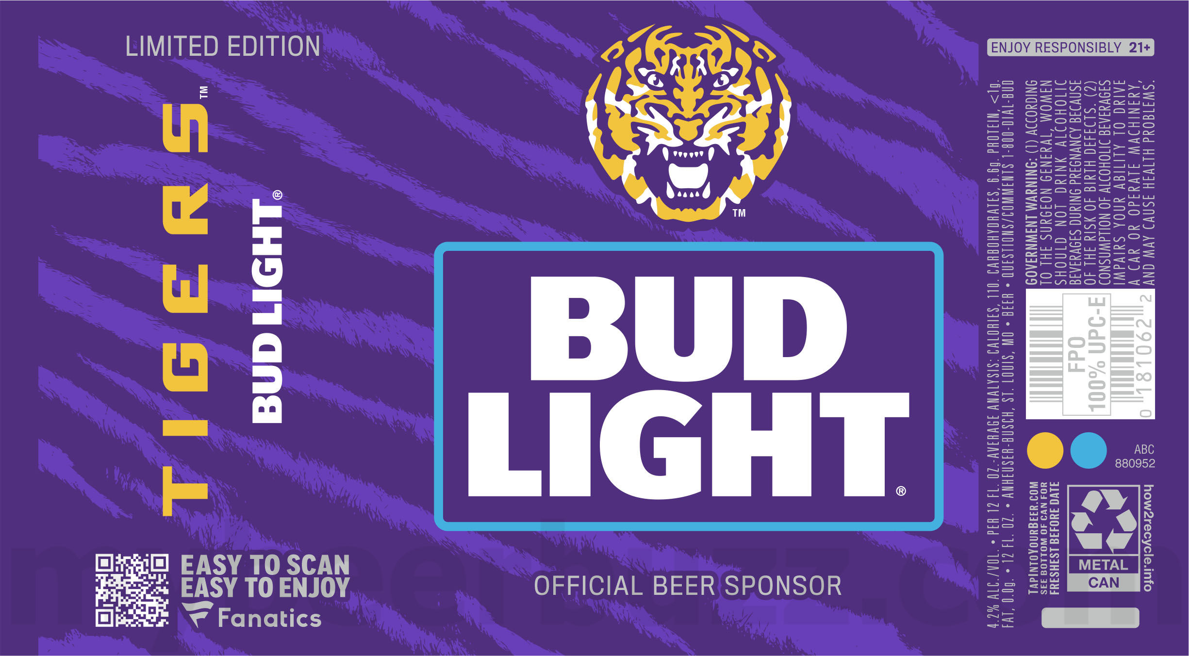 Bud Light Picks A Super Bowl Champion…And The Winner Is… / ECU Pirates / Tigers / Wildcats / Sam Houston Bearkats / CCU Chants Up / Limited Edition / EWU Athletics / Lobos / UTSA / NDSU / Cyclones / Mizzou / Nevada / Terps / Arkansas / OSU Cowboys / Gata / Wildcats / Hawkeyes / Jayhawks / OU Sooners / Texas Tech / Fresno State / UTEP Miners / Gators / SDSU / Lightning / Dallas Stars / Minnesota Wild / LA Kings / Colorado Avalanche / Penn State / Texas 92 apostMBB 2401