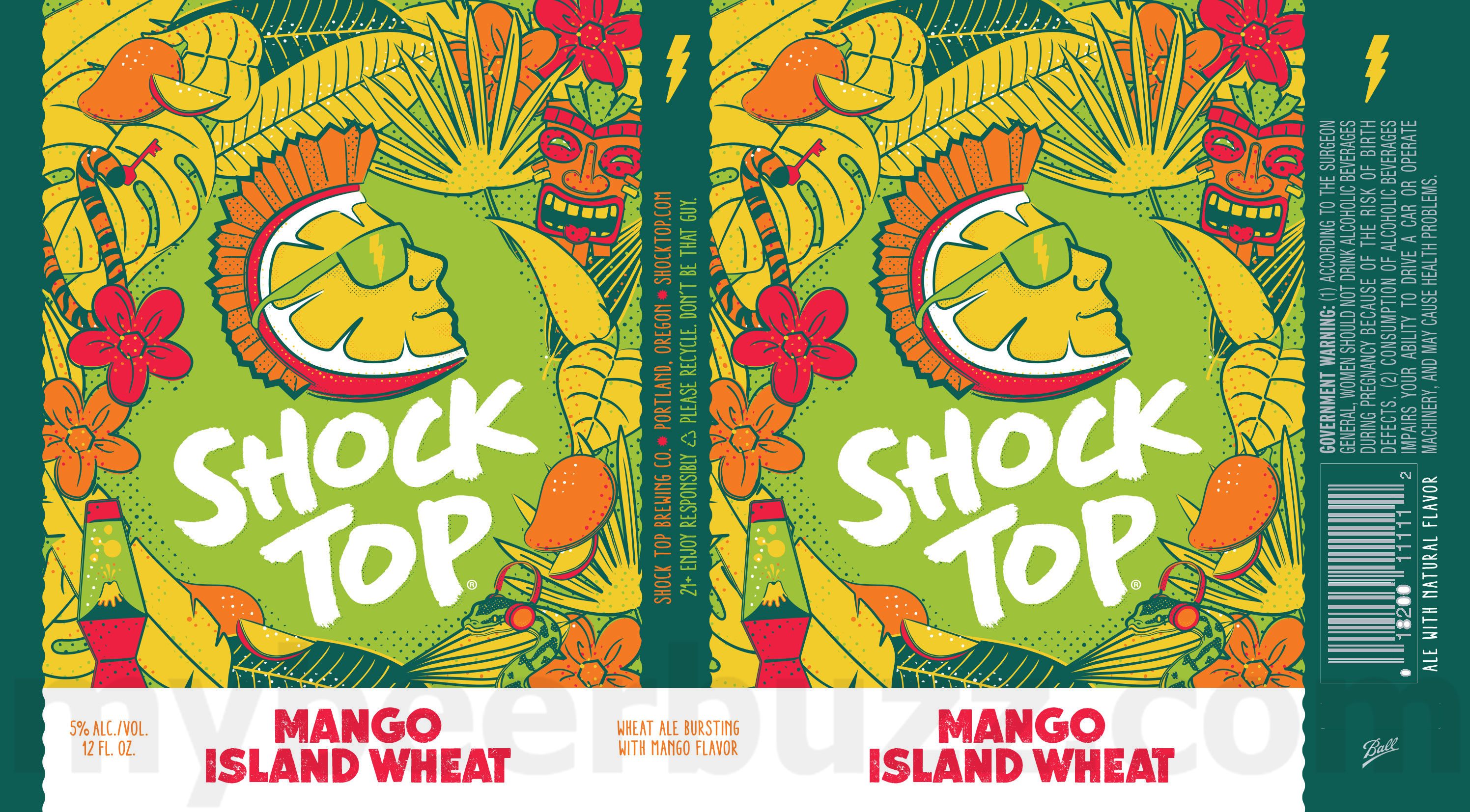 Shock Top Adding Mango Wheat / Mango Island Wheat & Lemonade Shandy 11 apostMBB 2511