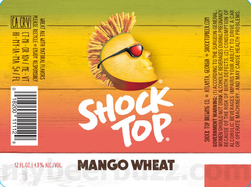 Shock Top Adding Mango Wheat / Mango Island Wheat & Lemonade Shandy 14 apostMBB 2514
