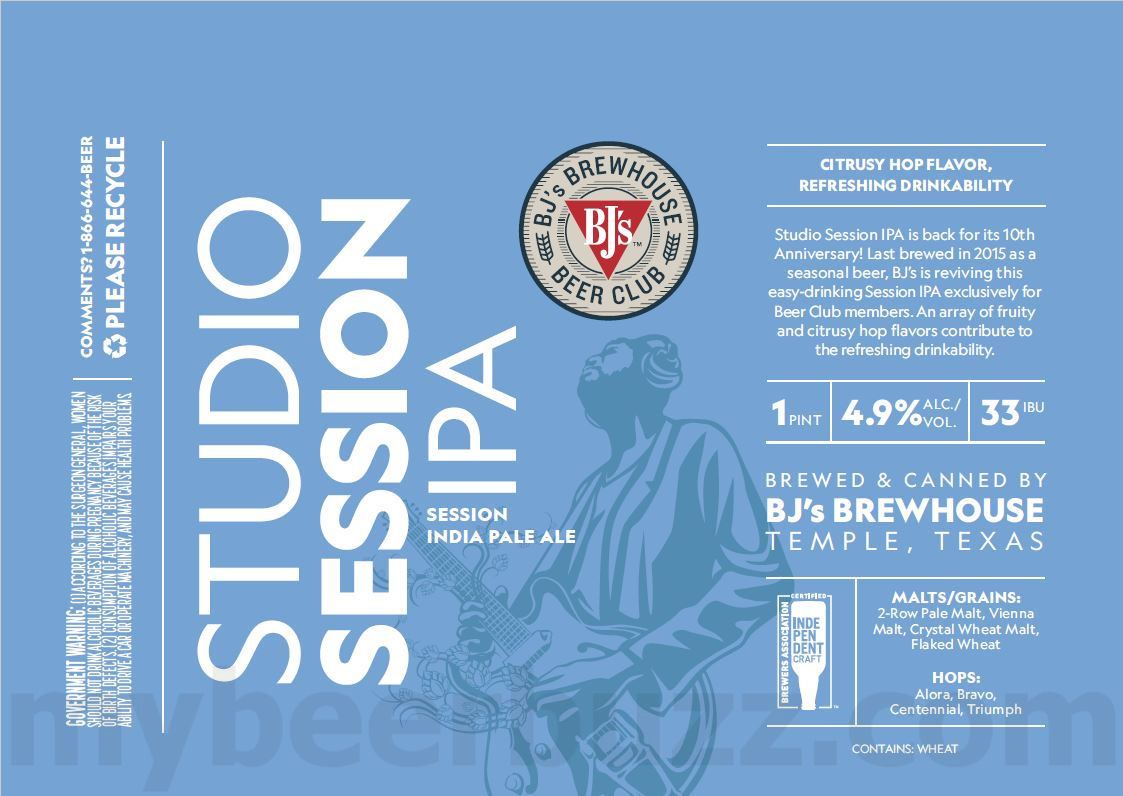 BJ’s Brewhouse Adding BJ’s Stock Ale / Juniper Lemon Saison / Studio Session IPA 9 apostMBB 2515