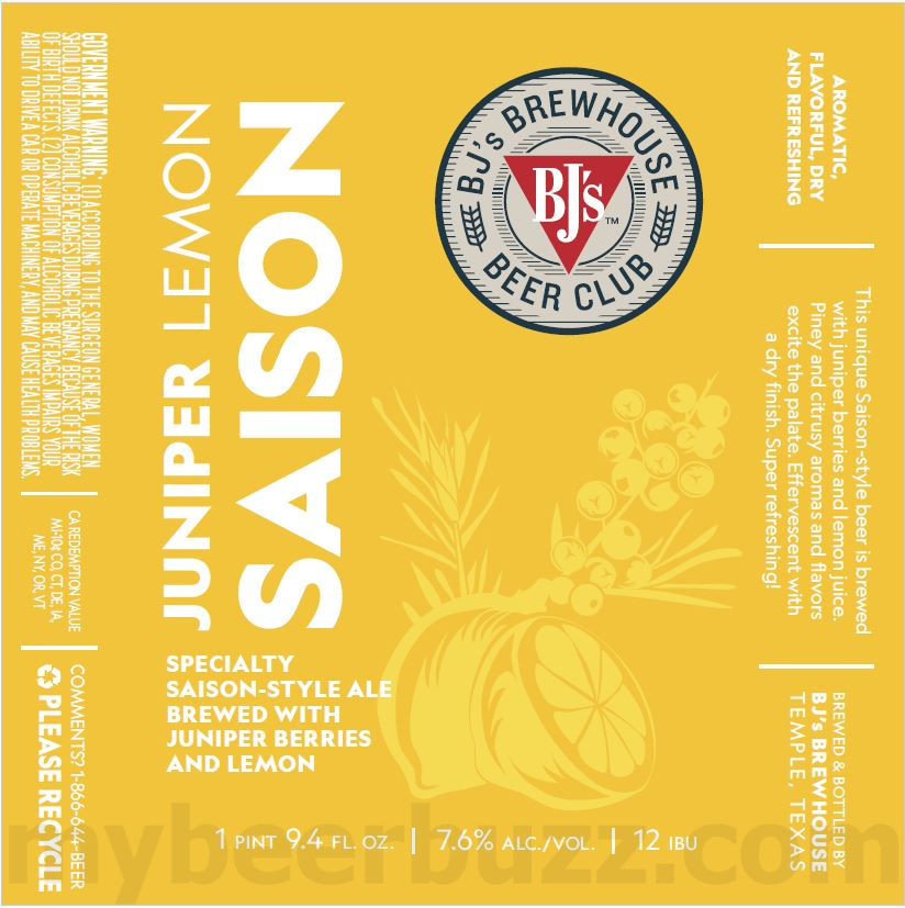 BJ’s Brewhouse Adding BJ’s Stock Ale / Juniper Lemon Saison / Studio Session IPA 10 apostMBB 2516