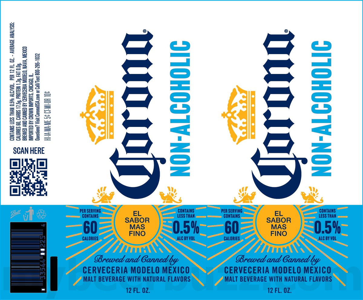 Corona Adding Sunbrew Citrus Cerveza & Non-Alcoholic / Corona Cero 18 apostMBB 2520