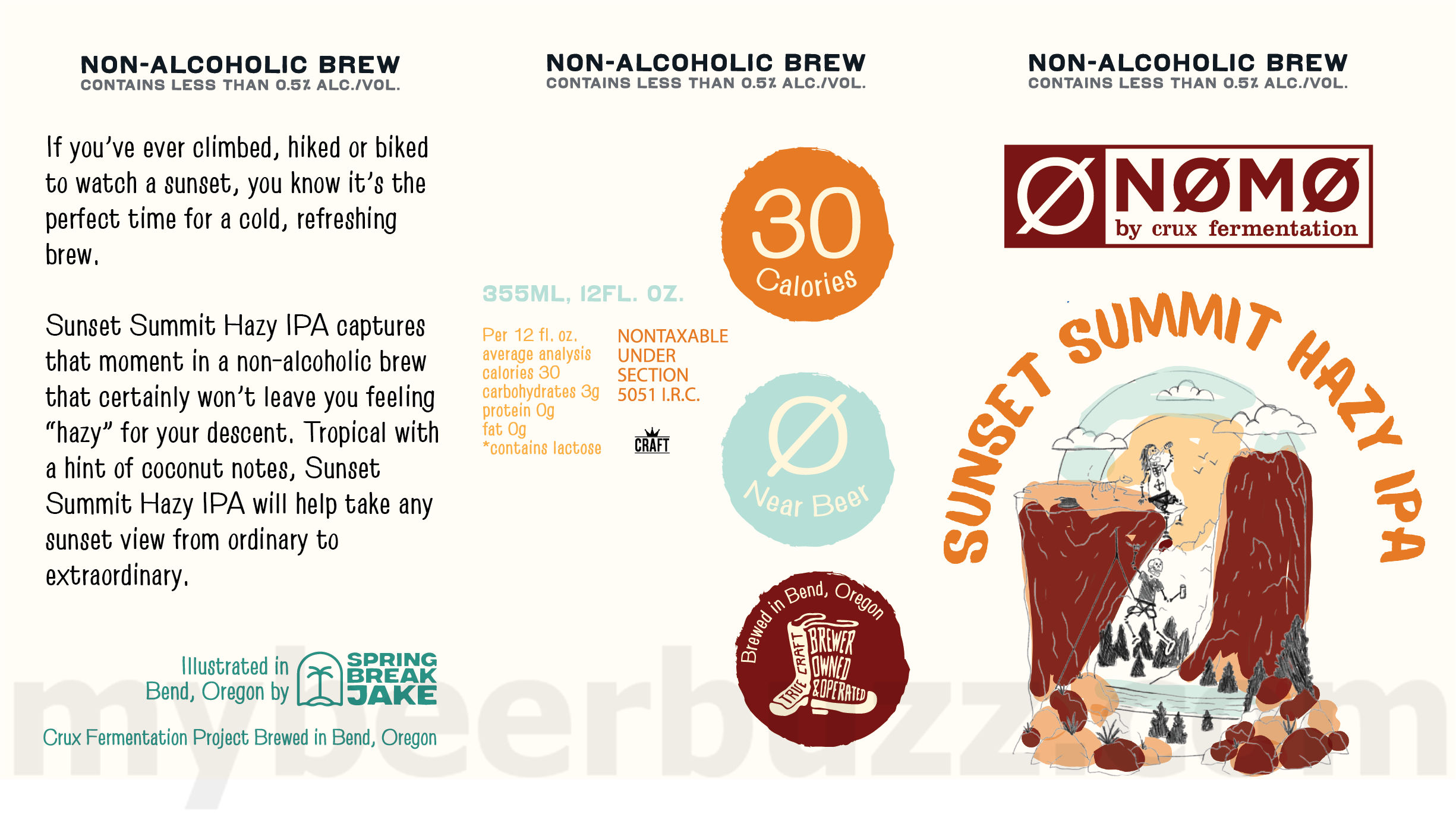 Crux Fermentation Adding Grade A IPA, Galaxy Gazer IPA, Half Brain Hazy IPA, N0M0 Sunset Summit Hazy IPA, N0M0 River Refresher IPA, In The Pocket, Fresh Is Best, Crux Capacitor IPA, N0M0 Feeling Fresh, N0M0 Alpine Apès Hoppy Red, Tough Love 2024/2025, Bright Sky Pils, Crux Capacitor IPA, Snow Cave Winter Ale, Pilz, Straight Outta Harvest, N0M0 All Terrain Amber, Crux Lager, Crux Pale Ale, Crux IPA, Crux Hazy IPA, Crux Pilsner, Beerphoria, Cast Out IPA, N0M0 Wild Horizon Wheat, N0M0 Surf's Up Mexican Style, Crux Capacitor IPA & Slow Rush 54 apostMBB 2557