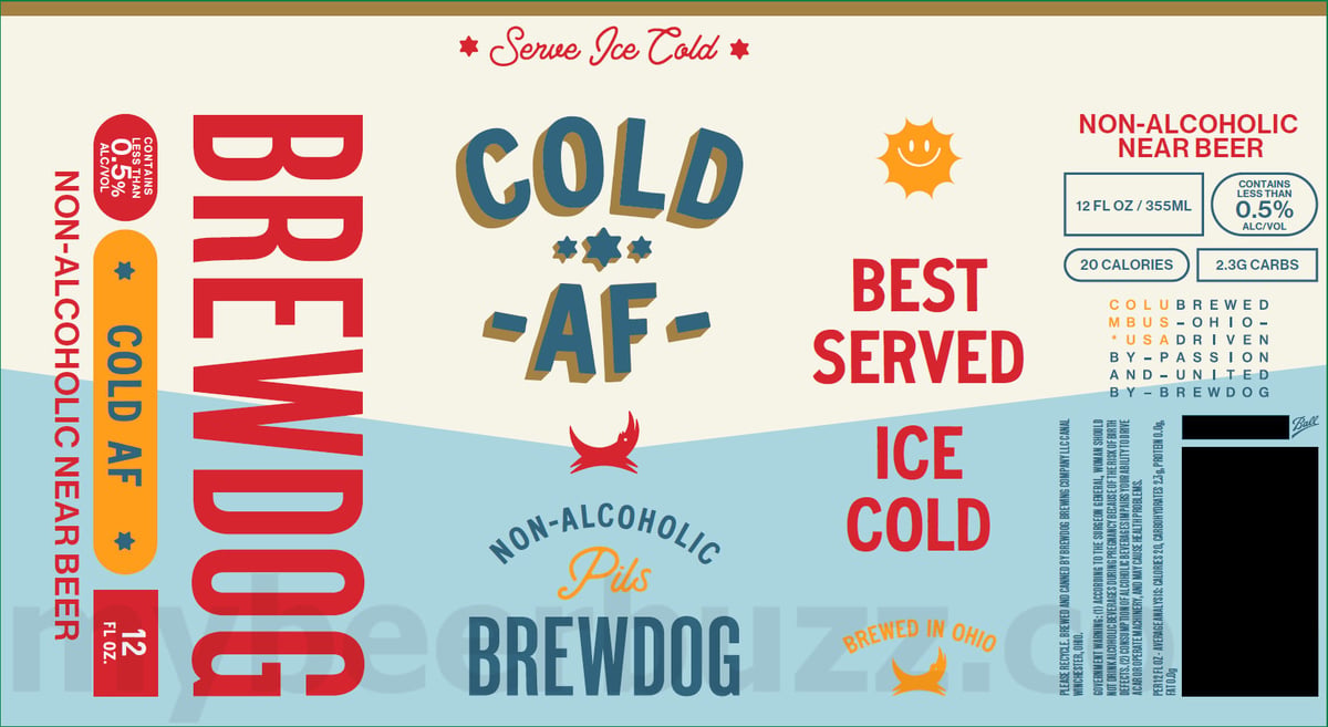 BrewDog Adding Cold AF, Cerveza Libre, Lucky Break, Almost Famous, Slush Rush, Neon Dream, The Foundation, American IPA, Hop Fiction, Cold AF & Hello My Name Is Ray 13 apostMBB 2573