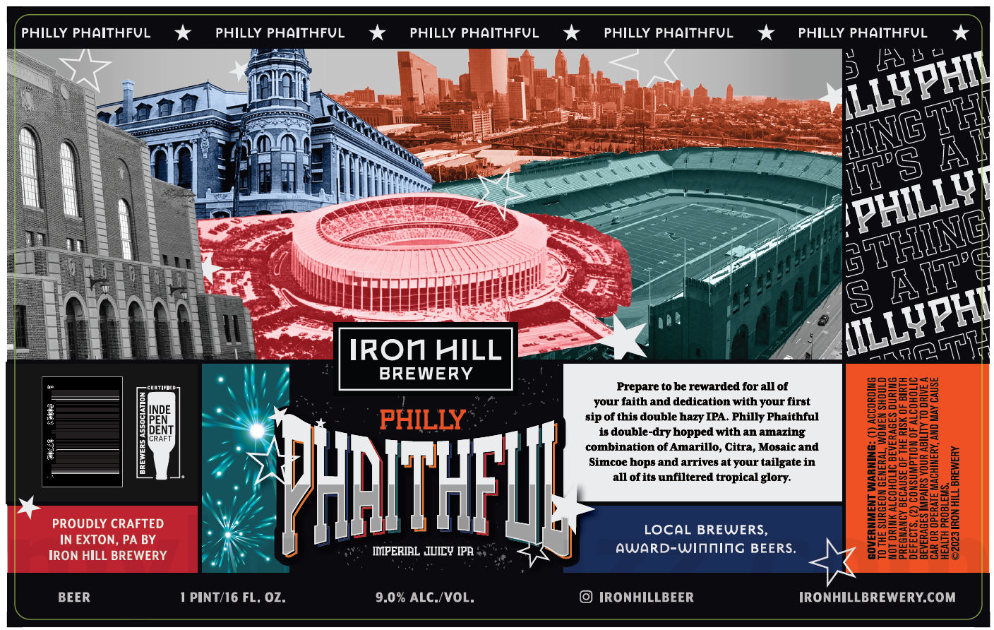 Iron Hill Adding Light Lager, Philly Phaithful, Blue Skies, Philly Phresh & Sunny Haze and Seedless 12 apostMBB 2582