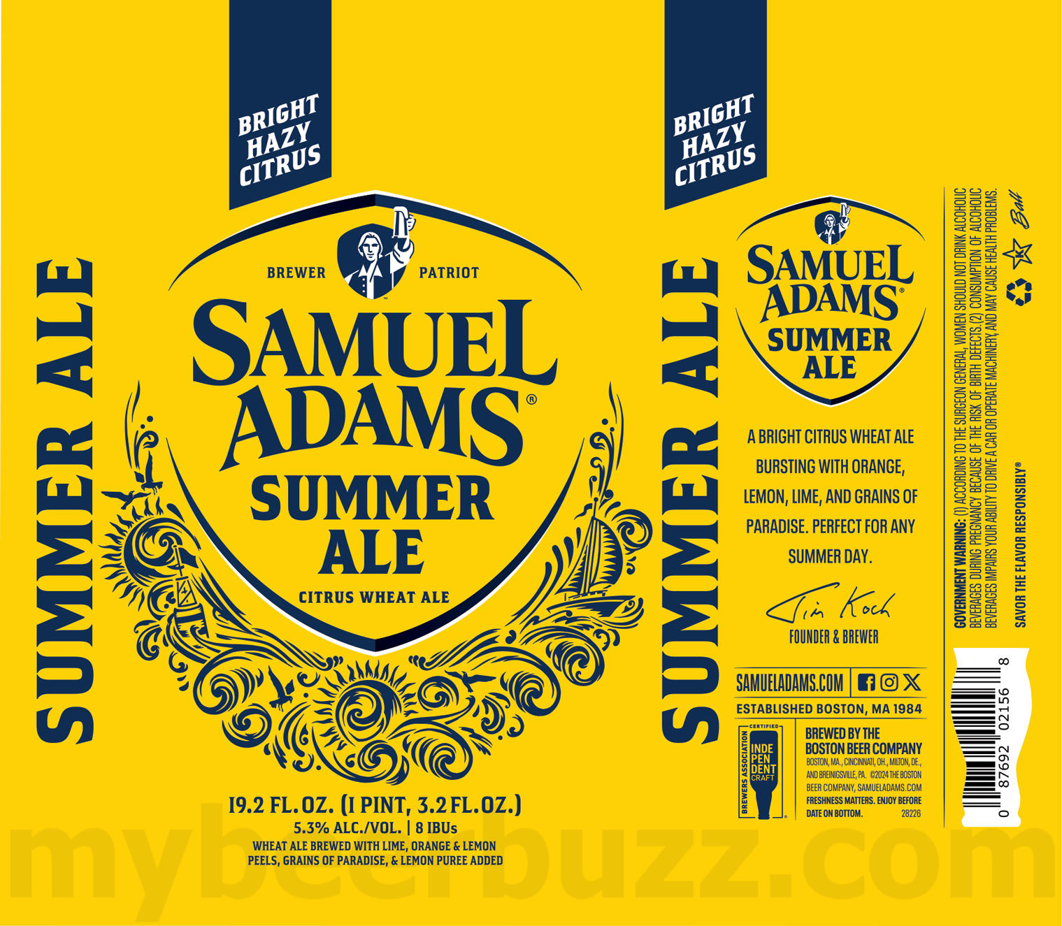 Samuel Adams Adding Oaked Vanilla Porter & Pool Party / Summer Ale / Porch Rocker 8 apostMBB 2688