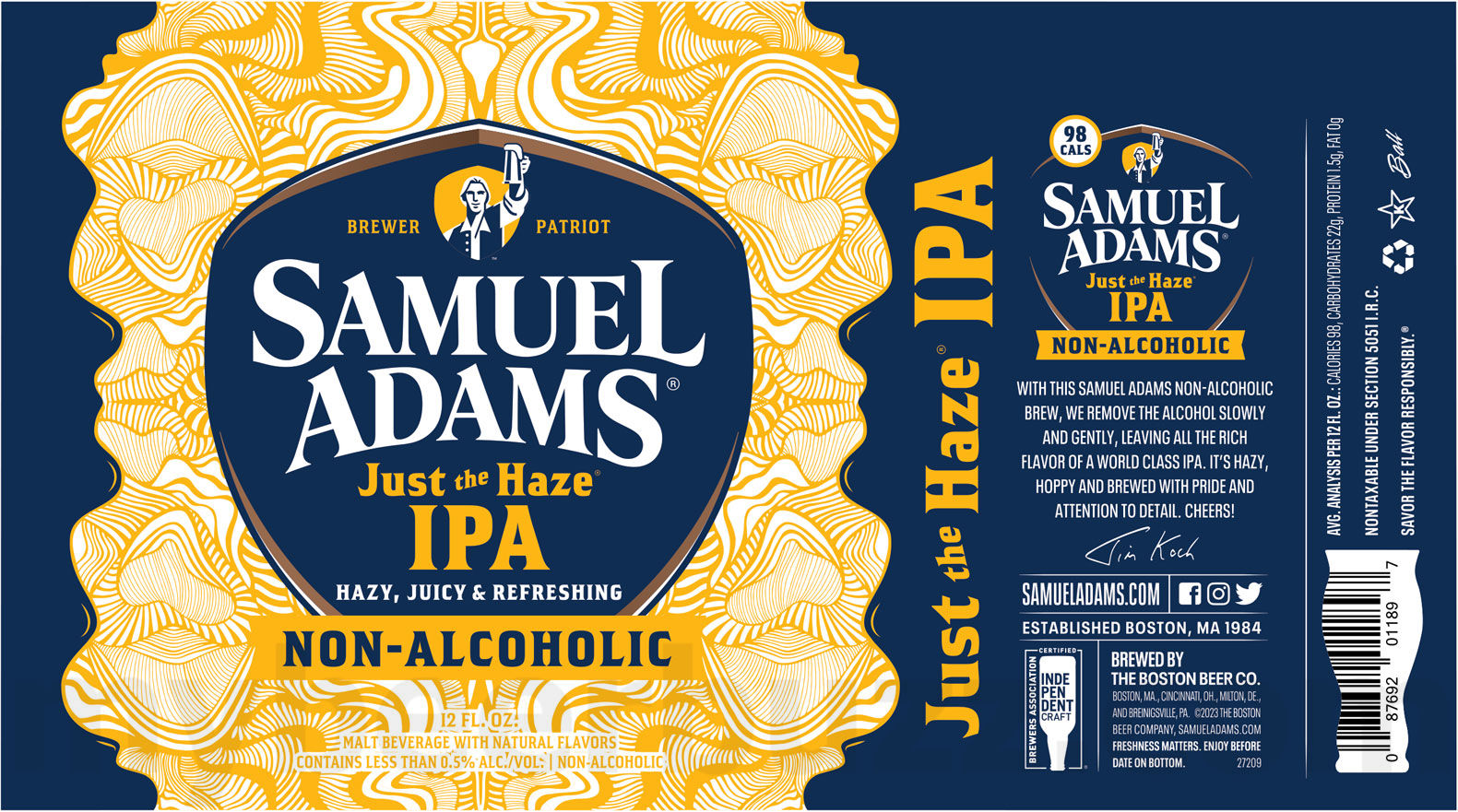 Samuel Adams Updating Just The Haze Non-Alcoholic IPA 10 apostMBB 2694