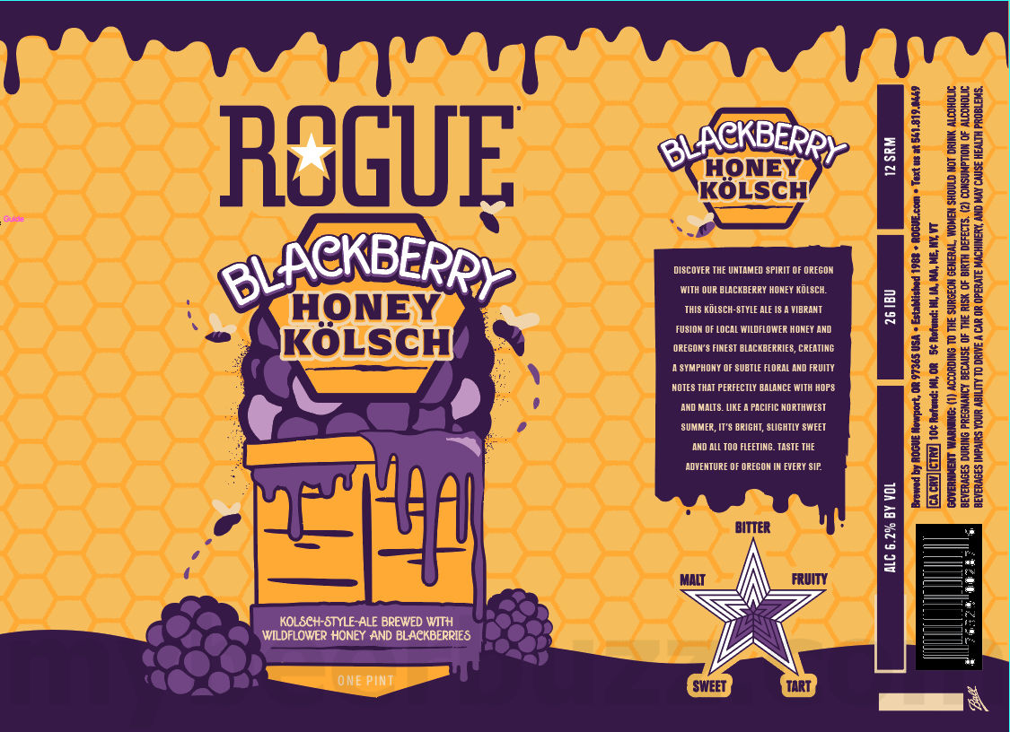 Rogue Adding Blackberry Honey Kölsch 8 apostMBB 2696