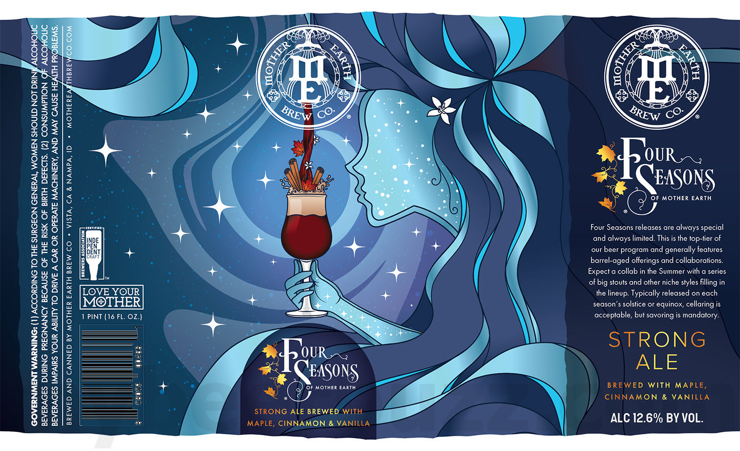 Mother Earth Adding Cali Creamin’ 19.2oz Cans, Who's Whoo, Cali Screamin', Ascent, Vermillion Falls, Spirit Animal, Fresh As It Gets, All-Purpose Pilsner, Four Seasons Strong Ale, Cosmic Dissonance & 2024 Oktoberfest 20 apostMBB 2700