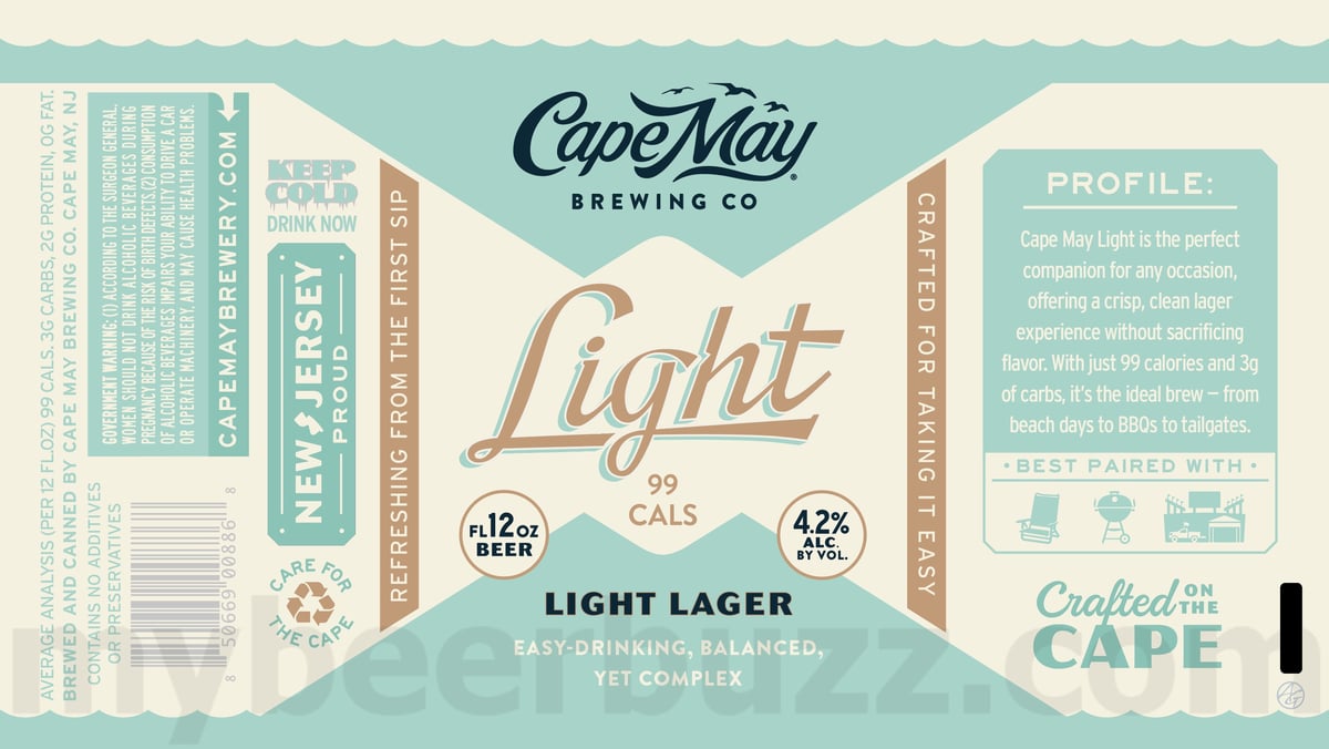 Cape May Adding Cherry Tripel Wreck, Cosmic Shores, Cape May Light, Play It Cool, Officially Offseason, From Cliffs To Capes, She The People, Dusk's Descent, Mexican Dark Lager, Rye Pale Ale & Chocolate, Shellstruck, Bourbon Barrel-Aged American Pale Ale and Vanilla Stout 18 apostMBB 2733