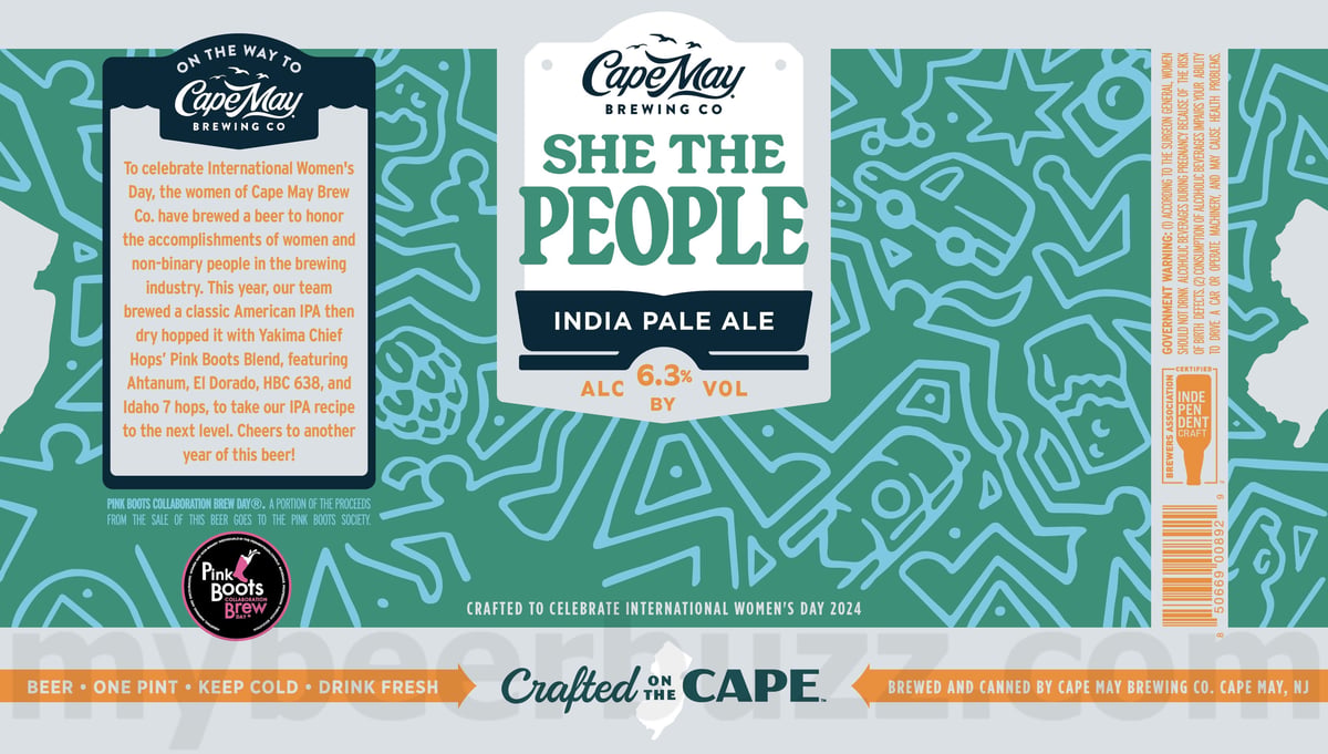 Cape May Adding Cherry Tripel Wreck, Cosmic Shores, Cape May Light, Play It Cool, Officially Offseason, From Cliffs To Capes, She The People, Dusk's Descent, Mexican Dark Lager, Rye Pale Ale & Chocolate, Shellstruck, Bourbon Barrel-Aged American Pale Ale and Vanilla Stout 23 apostMBB 2738