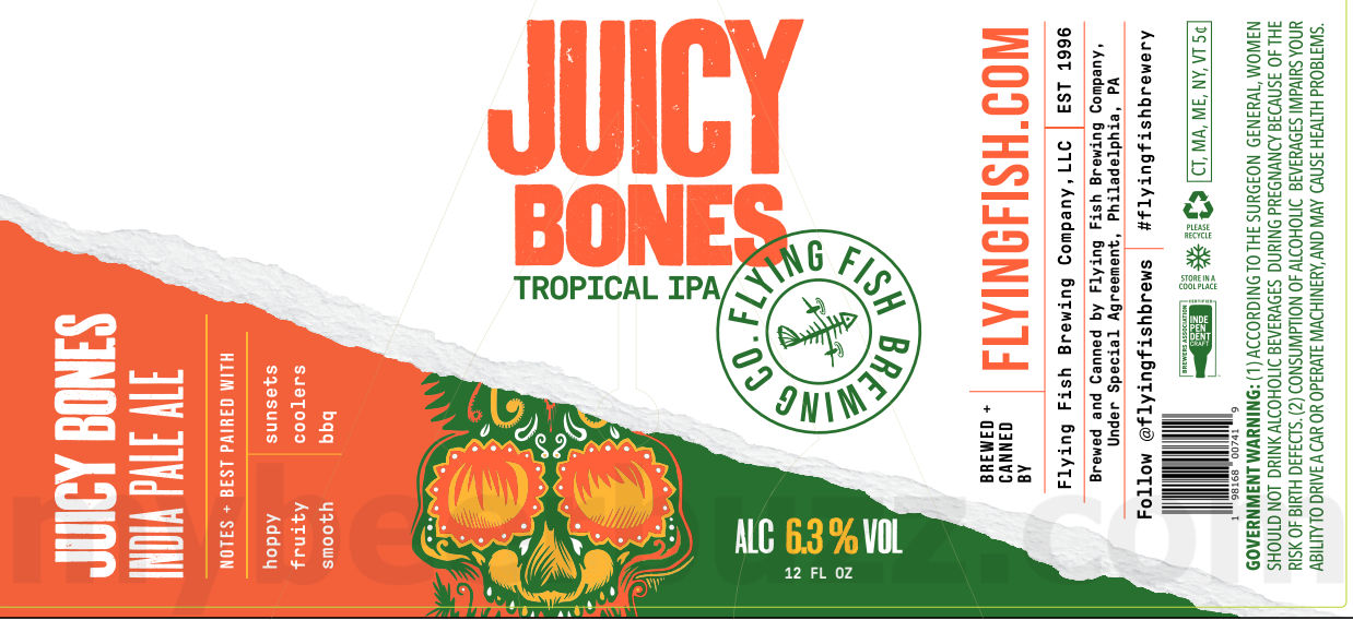 Flying Fish Adding White Walker Ale, 2024 Hopfish, Fried Ice Cream Stout & Juicy Bones 10 apostMBB 2740