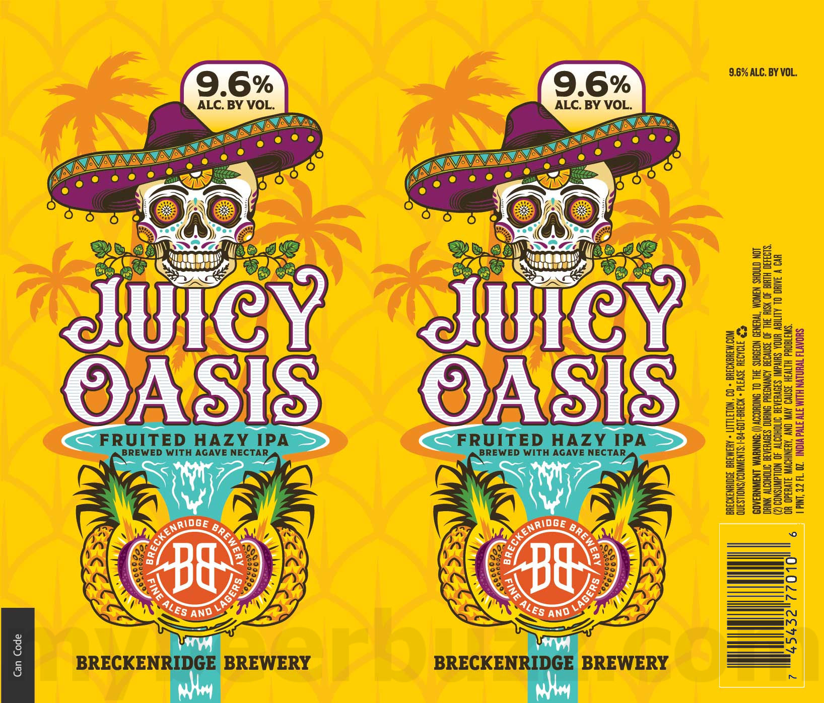 Breckenridge Brewery Adding Juicy Oasis / Agave Juicy Oasis Fruited Hazy IPAs/ Ridge Runner 9 apostMBB 2760