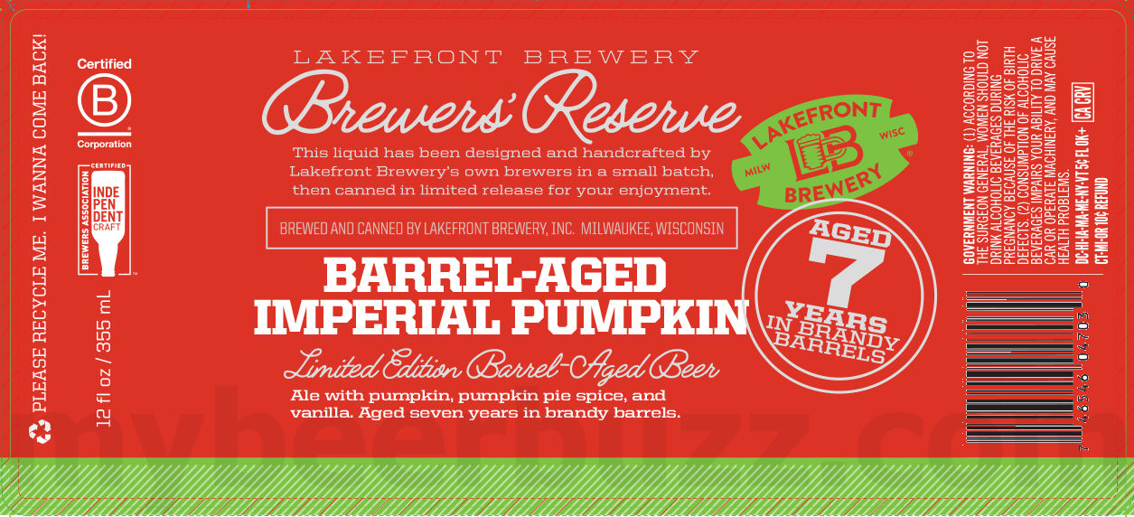 Lakefront Adding Dive Beer Milwaukee Lager, Brewers’ Reserve 2019 Barleywine Ale, Tropical Ale, Brewsicle Peach Mango, River West Stein, Honey Bock, IPA, Imperial Oatmeal Stout, Brewers' Reserve Baltic Porter 2024, Royal Rabbit, 2024 Brewer's Reserve Barrel-Aged Pumpkin 7-Year, Brewer's Reserve Rye Bock & Chilly Rabbit 14 apostMBB 2769