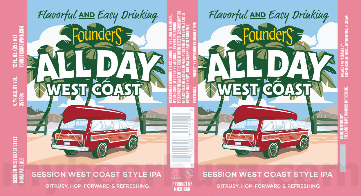 Founders Updating All Day IPA, All Day Haze, All Day Vacay & All Day West Coast IPA Packaging 8 apostMBB 2773