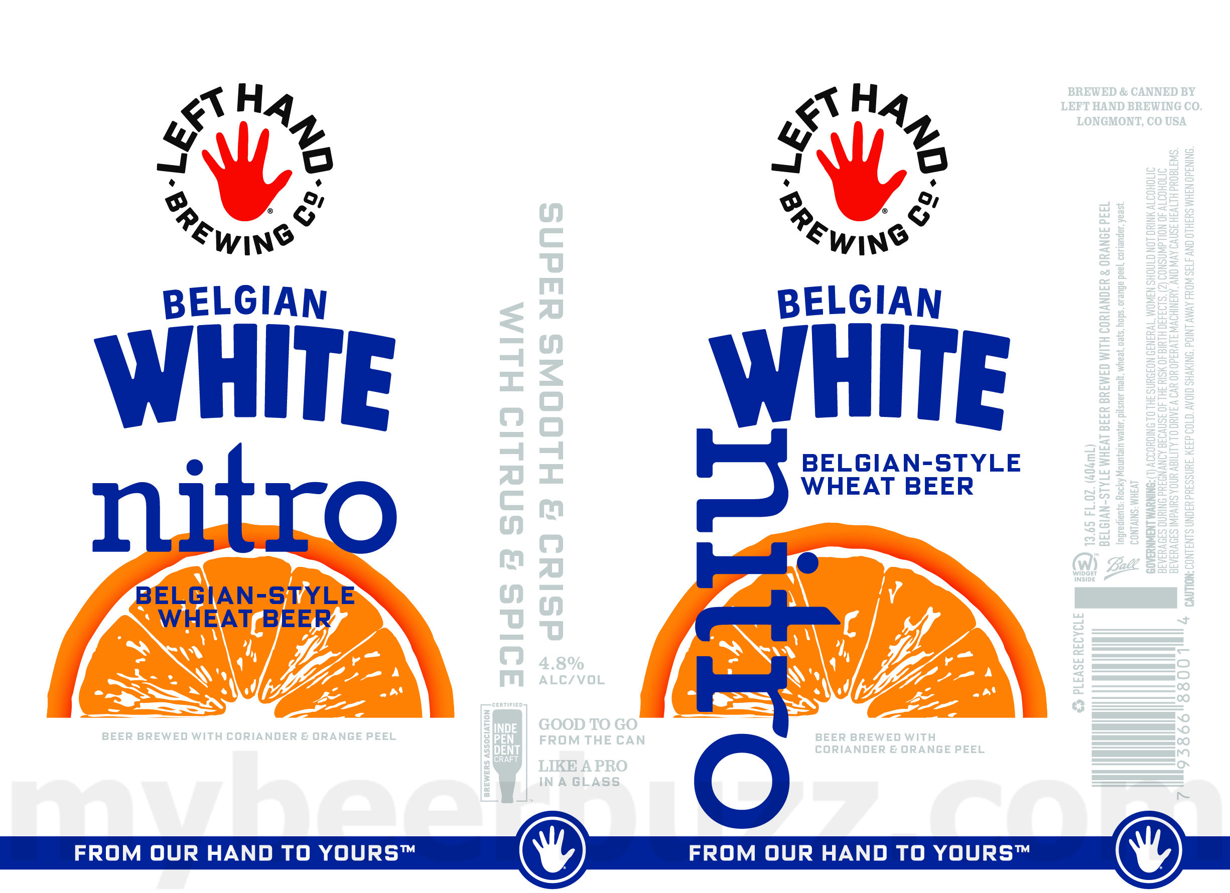 Left Hand Adding Meyer Lemon Shandy, Belgian White Nitro & Juicy Goodness Cans / Meyer Lemon Drop Shandy 9 apostMBB 2829