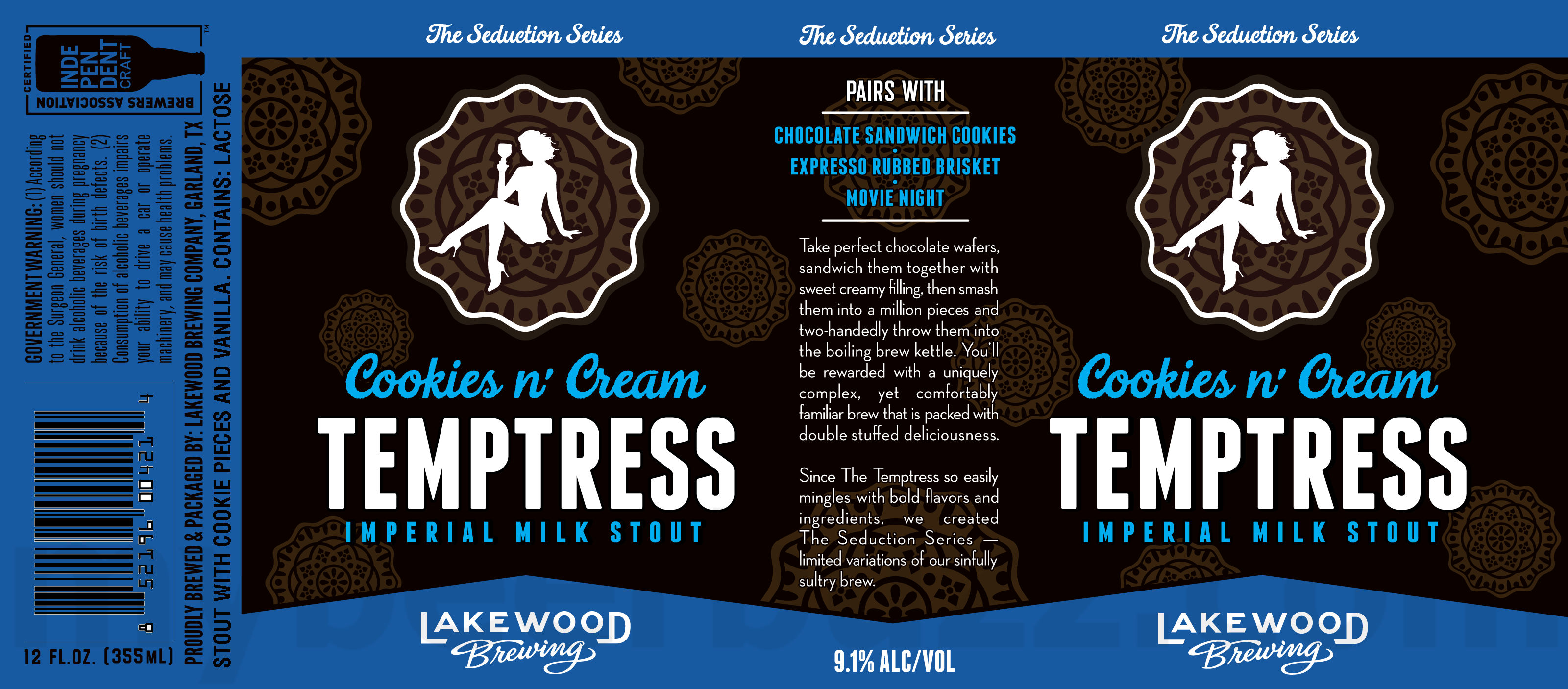 Lakewood Adding Gingerbread Temptress / Irish Cream Temptress / Sun Burst / Stub's / Cookies n' Cream Temptress 9 apostMBB 2832