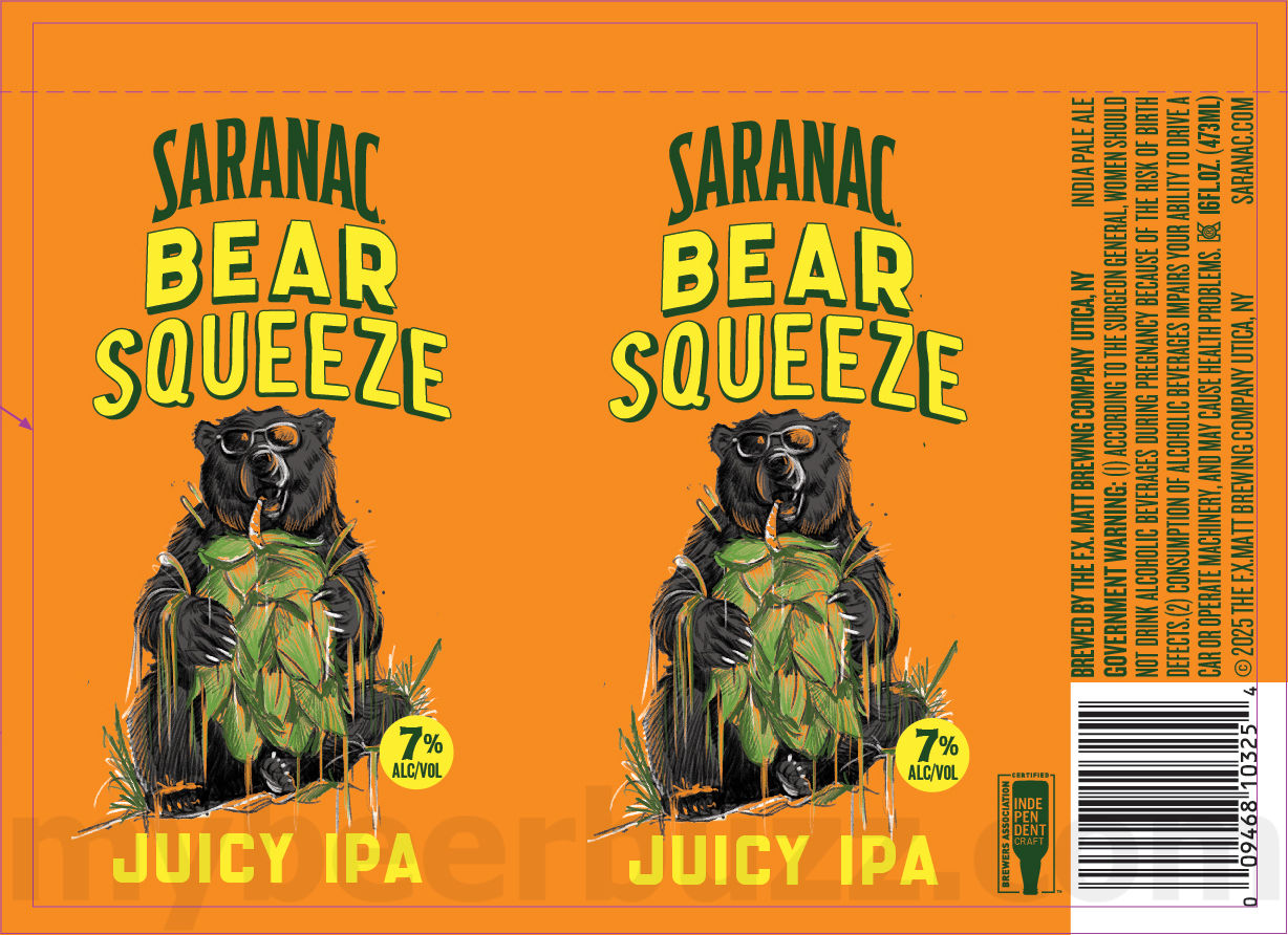 Saranac Adding Strawberry Tart, Hazy Pils, Season’s Best, Blueberry Blonde, Clouded Dream, Hoppy Hour Hero, Clouded Dream, Blueberry Blonde, Golden, Black Forest, Adirondack Lager, Pale Ale, Cold Brew Coffee Lager, White IPA, Holidaze Haze IPA, Frosty Pils, Black Forest Cake, Hoppy Hour Hero Juicy IPA, Hoppy Hour Hero Tropical IPA, Hoppy Hour Hero West Coast IPA, Weekend Warrior, Trail Blazer, Bear Squeeze, Bear Growler, Frosty Pils, White Out, Holidaze Haze, Weekend Warrior Mid Strength, Wildberry Ale, Always Hazy Peach IPA, Blueberry Blonde, Pomegranate Wheat, Big Growler & Snow Cloud IPA 38 apostMBB 2871