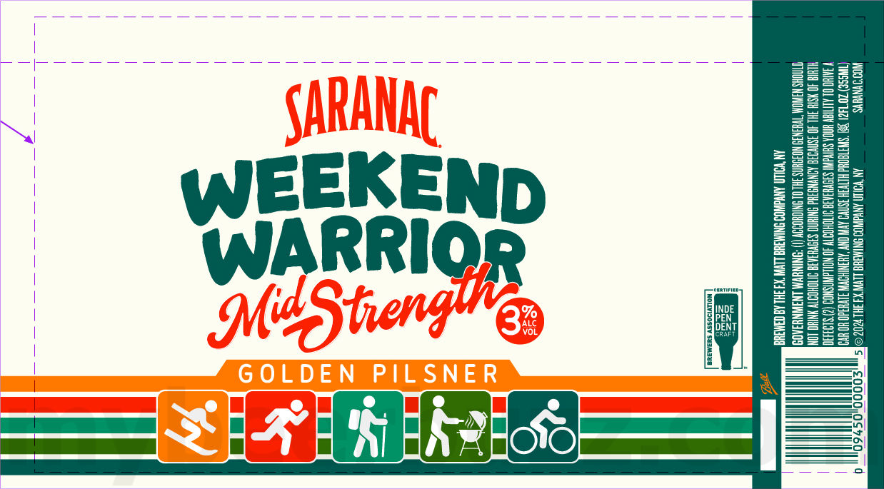 Saranac Adding Strawberry Tart, Hazy Pils, Season’s Best, Blueberry Blonde, Clouded Dream, Hoppy Hour Hero, Clouded Dream, Blueberry Blonde, Golden, Black Forest, Adirondack Lager, Pale Ale, Cold Brew Coffee Lager, White IPA, Holidaze Haze IPA, Frosty Pils, Black Forest Cake, Hoppy Hour Hero Juicy IPA, Hoppy Hour Hero Tropical IPA, Hoppy Hour Hero West Coast IPA, Weekend Warrior, Trail Blazer, Bear Squeeze, Bear Growler, Frosty Pils, White Out, Holidaze Haze, Weekend Warrior Mid Strength, Wildberry Ale, Always Hazy Peach IPA, Blueberry Blonde, Pomegranate Wheat, Big Growler & Snow Cloud IPA 41 apostMBB 2874