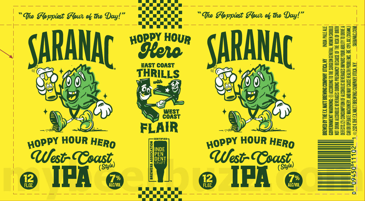 Saranac Adding Strawberry Tart, Hazy Pils, Season’s Best, Blueberry Blonde, Clouded Dream, Hoppy Hour Hero, Clouded Dream, Blueberry Blonde, Golden, Black Forest, Adirondack Lager, Pale Ale, Cold Brew Coffee Lager, White IPA, Holidaze Haze IPA, Frosty Pils, Black Forest Cake, Hoppy Hour Hero Juicy IPA, Hoppy Hour Hero Tropical IPA, Hoppy Hour Hero West Coast IPA, Weekend Warrior, Trail Blazer, Bear Squeeze, Bear Growler, Frosty Pils, White Out, Holidaze Haze, Weekend Warrior Mid Strength, Wildberry Ale, Always Hazy Peach IPA, Blueberry Blonde, Pomegranate Wheat, Big Growler & Snow Cloud IPA 48 apostMBB 2881