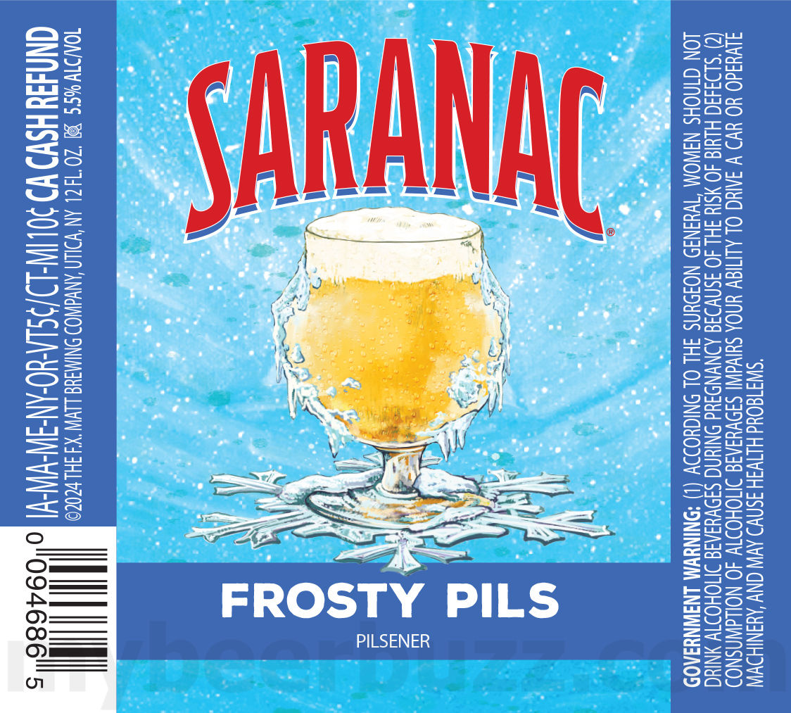 Saranac Adding Strawberry Tart, Hazy Pils, Season’s Best, Blueberry Blonde, Clouded Dream, Hoppy Hour Hero, Clouded Dream, Blueberry Blonde, Golden, Black Forest, Adirondack Lager, Pale Ale, Cold Brew Coffee Lager, White IPA, Holidaze Haze IPA, Frosty Pils, Black Forest Cake, Hoppy Hour Hero Juicy IPA, Hoppy Hour Hero Tropical IPA, Hoppy Hour Hero West Coast IPA, Weekend Warrior, Trail Blazer, Bear Squeeze, Bear Growler, Frosty Pils, White Out, Holidaze Haze, Weekend Warrior Mid Strength, Wildberry Ale, Always Hazy Peach IPA, Blueberry Blonde, Pomegranate Wheat, Big Growler & Snow Cloud IPA 52 apostMBB 2885