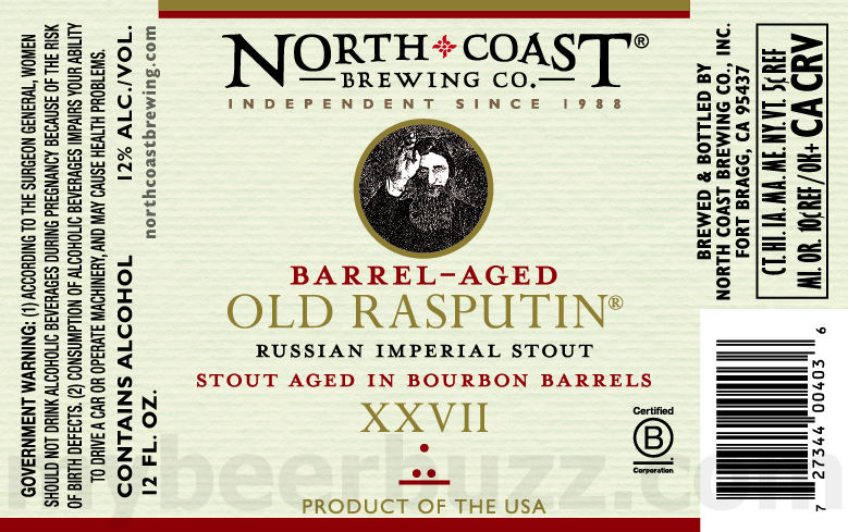 North Coast Working On 35th Anniversary Ale / Scrimshaw Ale / Old Rasputin / Brother Thelonious / 2024 Barrel-Aged Old Rasputin / Blue Star / Old No. 38 Stout / Zócalo Stout 18 apostMBB 2907
