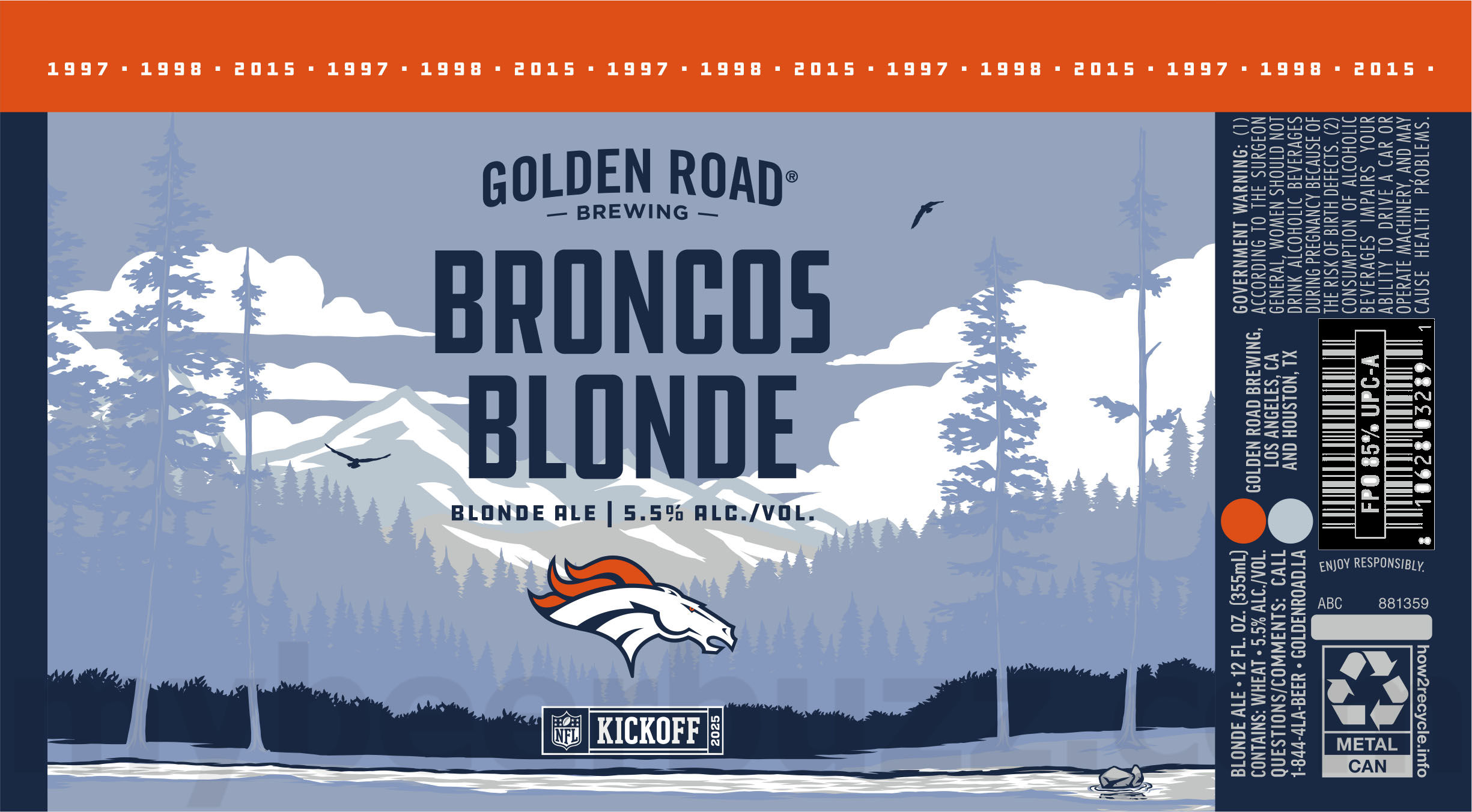 Golden Road Adding Oktoberfest, Non-Alcoholic Mango Cart, Pacific Blonde, Get On Board, Broncos Blonde, Mango Cart Más & Belgian White 16 apostMBB 3024