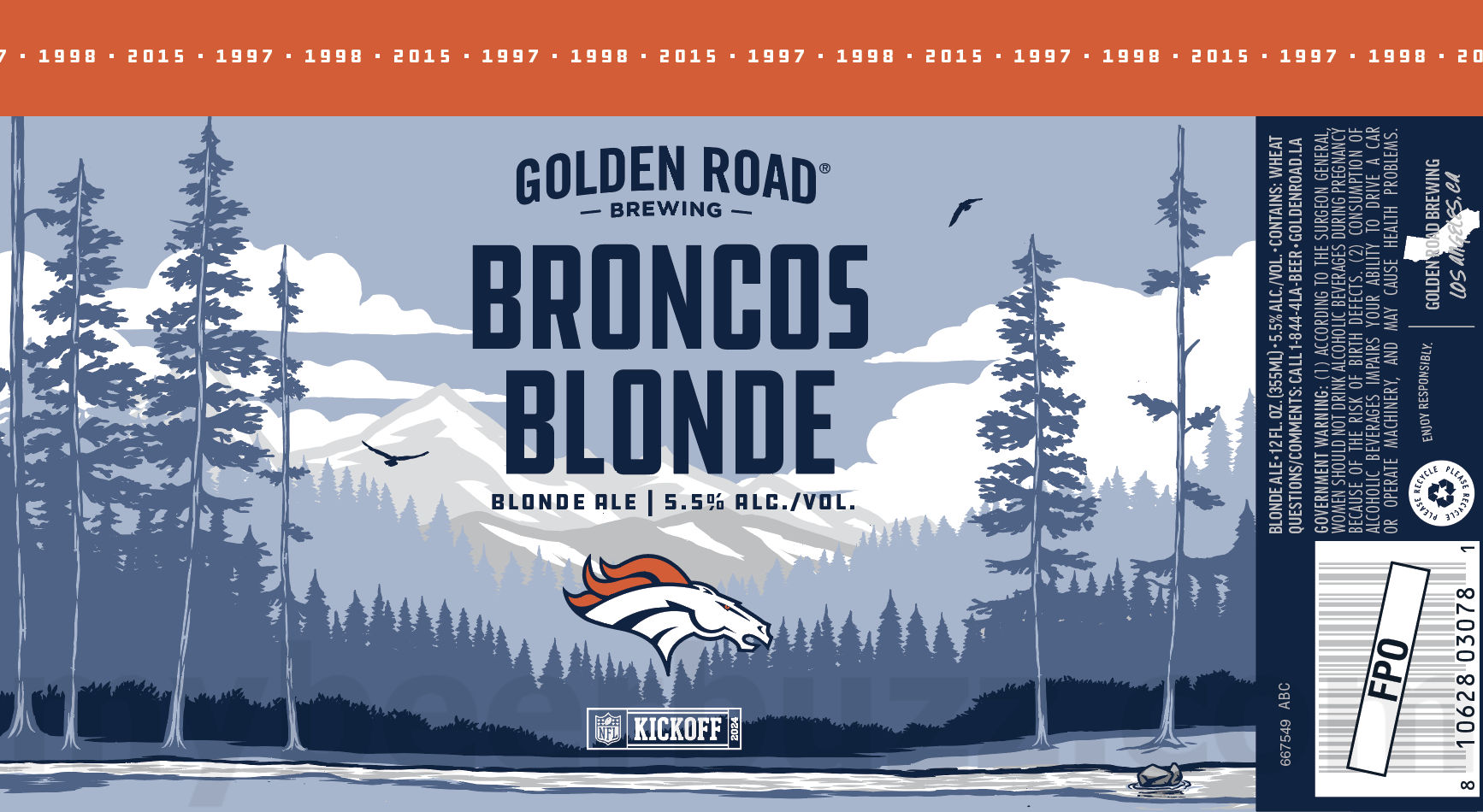 Golden Road Adding Oktoberfest, Non-Alcoholic Mango Cart, Pacific Blonde, Get On Board, Broncos Blonde, Mango Cart Más & Belgian White 18 apostMBB 3026