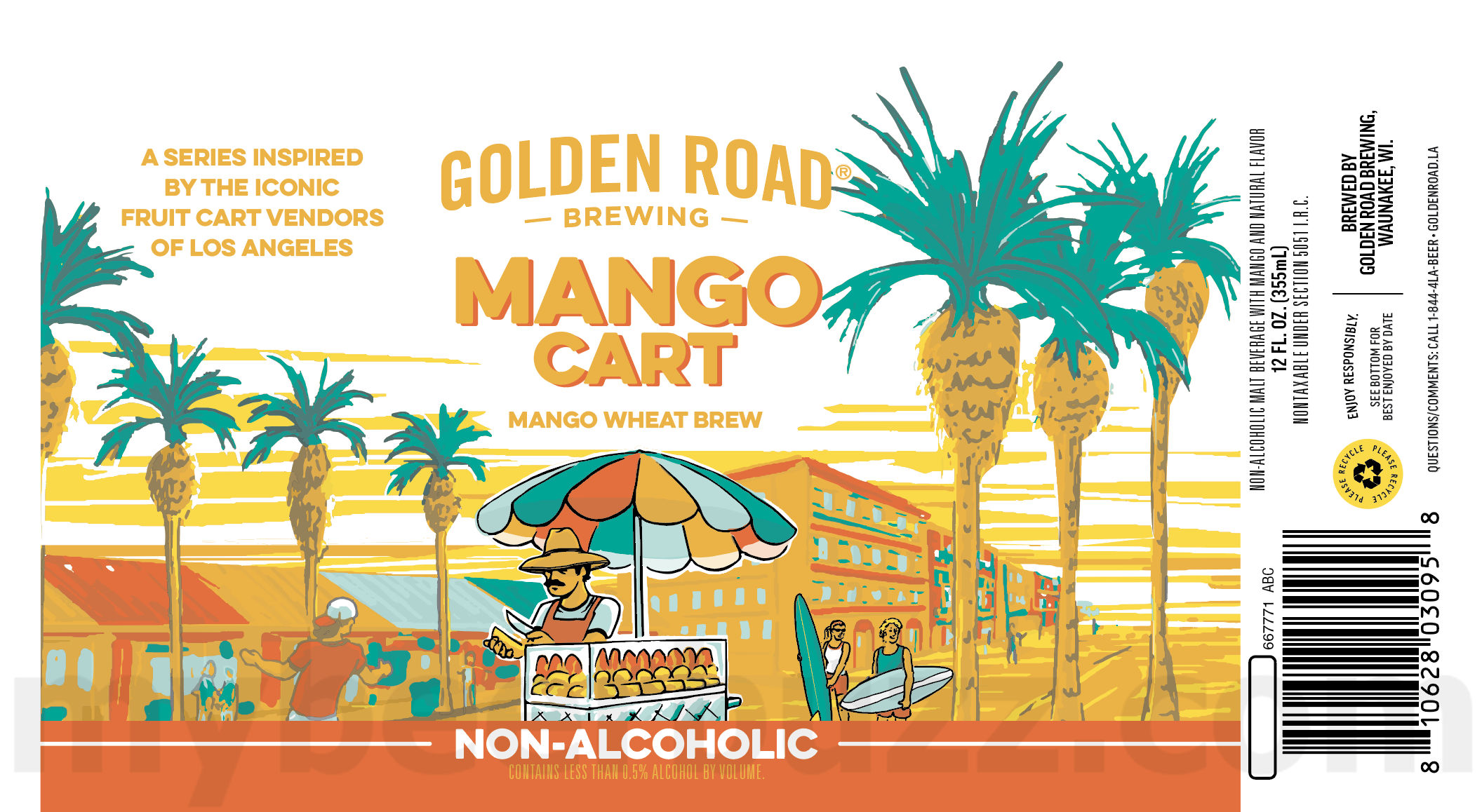 Golden Road Adding Oktoberfest, Non-Alcoholic Mango Cart, Pacific Blonde, Get On Board, Broncos Blonde, Mango Cart Más & Belgian White 19 apostMBB 3027