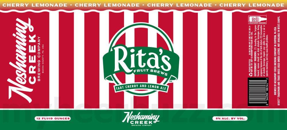 Neshaminy Creek Adding Rita’s Fruit Brews / Peach Rings / Lemon / Cherry Lemonade 10 apostMBB 3062