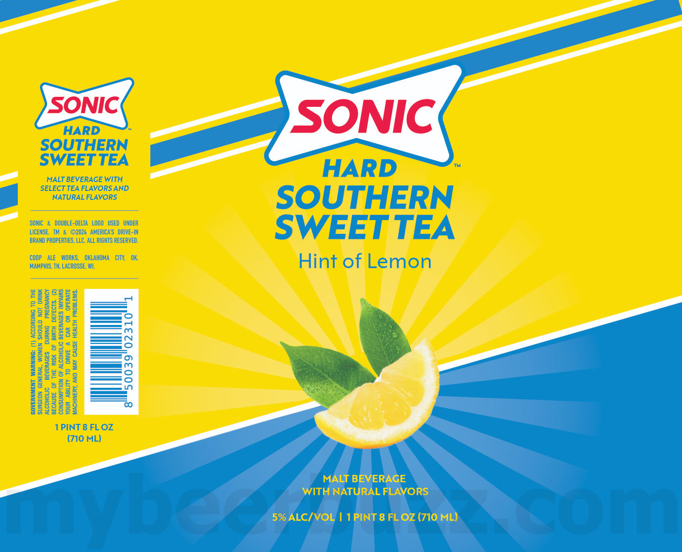 Sonic Adding Hard Southern Sweet Tea, Lemon Berry, Cherry Limeade & Mango 14 apostMBB 3063
