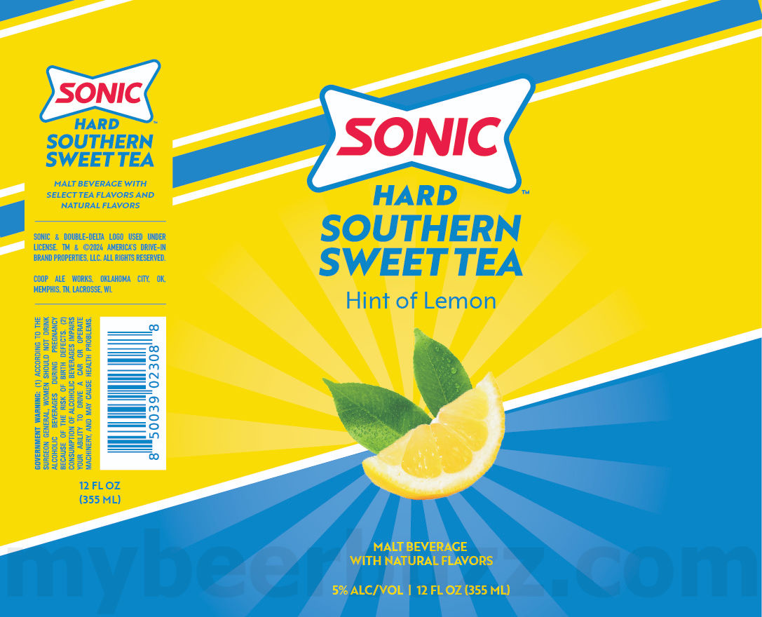 Sonic Adding Hard Southern Sweet Tea, Lemon Berry, Cherry Limeade & Mango 15 apostMBB 3064