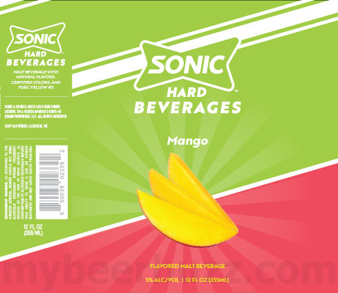 Sonic Adding Hard Southern Sweet Tea, Lemon Berry, Cherry Limeade & Mango 17 apostMBB 3066