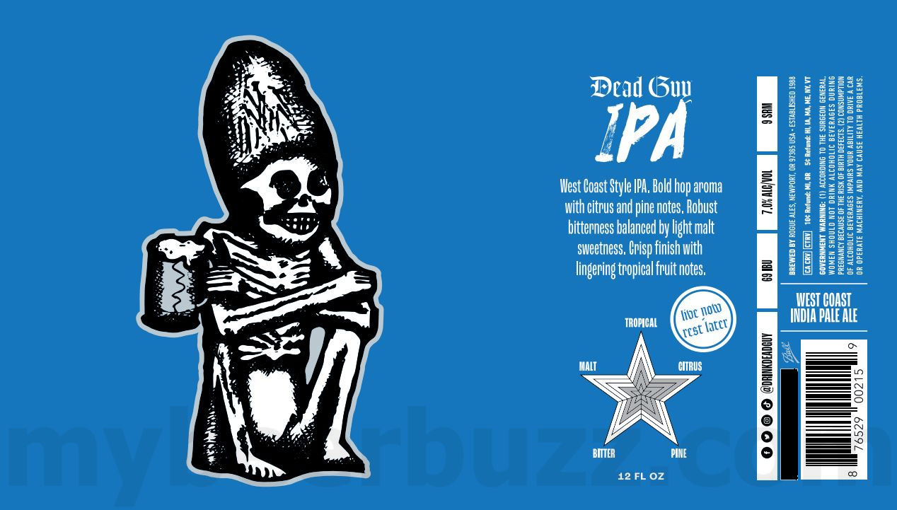 Rogue Adding Dead Guy, Dead Guy Imperial IPA & Dead Guy IPA 19.2oz Cans 9 apostMBB 3071