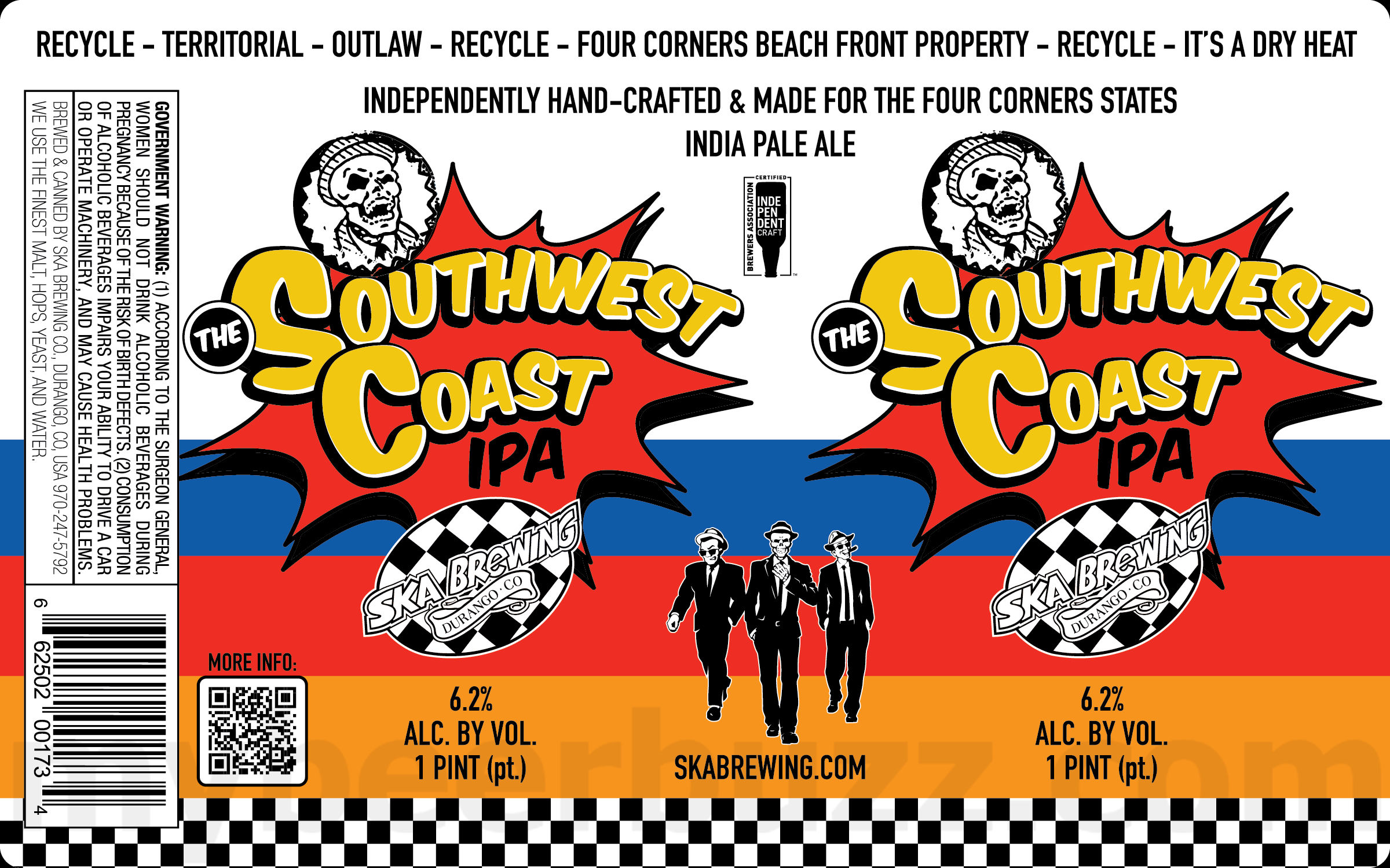Ska Brewing Adding Skull Juice DIPA, The Double Modus, Cold Pale Ale, Mexican Style Cold IPA, Southwest Coast IPA, Hop Lake IPA, Lime With Salt Logger & Prickly Pear Sour Ale Cans 14 apostMBB 3076