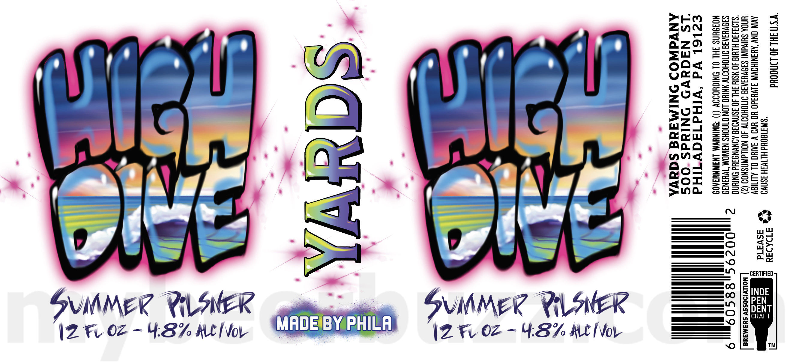 Yards Adding Philly Standard Orange, Our Signature IPA, Philly Standard Punch, Gold, Frozen Fresh Hop IPA, Philly Standard Lime, Phily Standard & Bit Viper, High Dive 19 apostMBB 3176