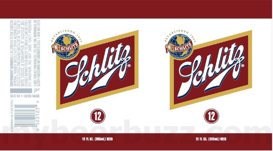 Schlitz Adding The Bull Bold Lager & High Gravity 10 apostMBB 3179