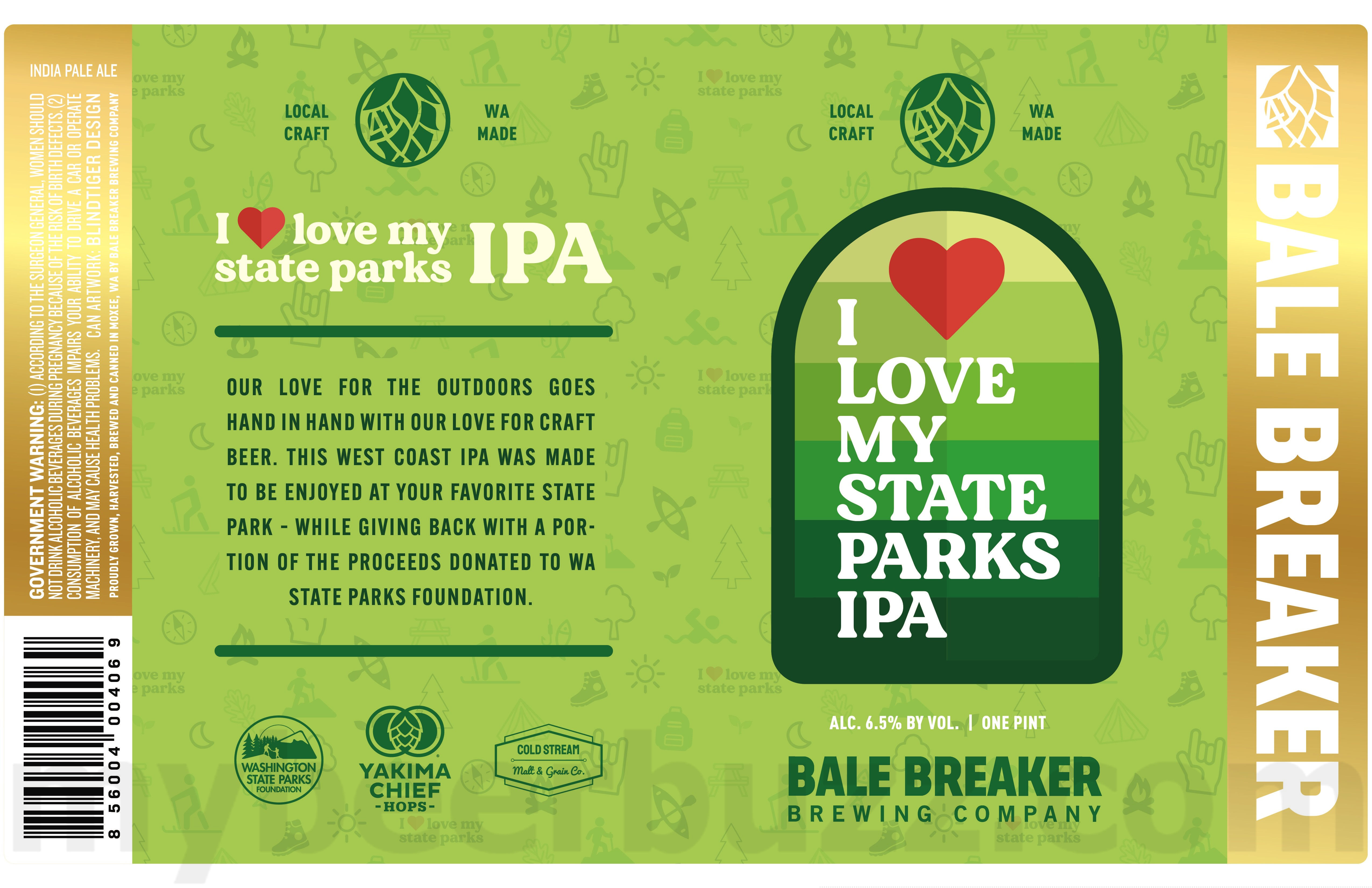 Bale Breaker Adding Skyward IPA, Raging Ditch, 2025 I Love My State Parks IPA & Mango Tango 8 apostMBB 3180