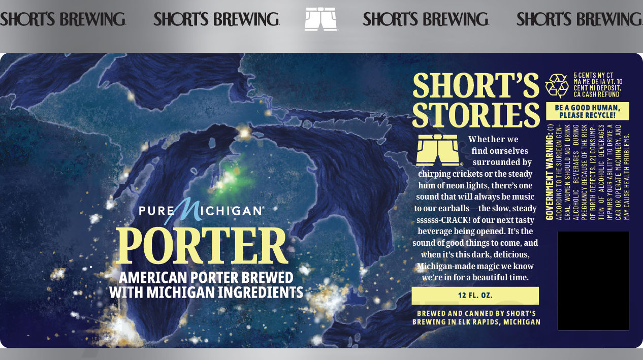 Short’s Adding Pure Michigan Summer IPA, Pure Michigan Fall IPA, Strawberry Short’s Cake, Local’s Light Lime, Nicie, Nitro Super Delicious, Ripple Effect, Pumpkincrusha, The Magician, Pistachio Cream Ale, Nitro Good Humans, Pan Galactic Gargle Blaster, Slurm, Superfluid, Stellar Ale, The Curl, Bloody Beer, Peachy Yum Yum, Chocolate Wheat, Autumn Ale, Goodnight Bodacious, The Huckster 3.0, The Village Reserve, Local’s Amber, Local’s Dark, Slurm Lord, Payne Pils, Pure Michigan Porter, The Huckster 4.0, The Huckster 5.0 & Batch 15,000 14 apostMBB 3200