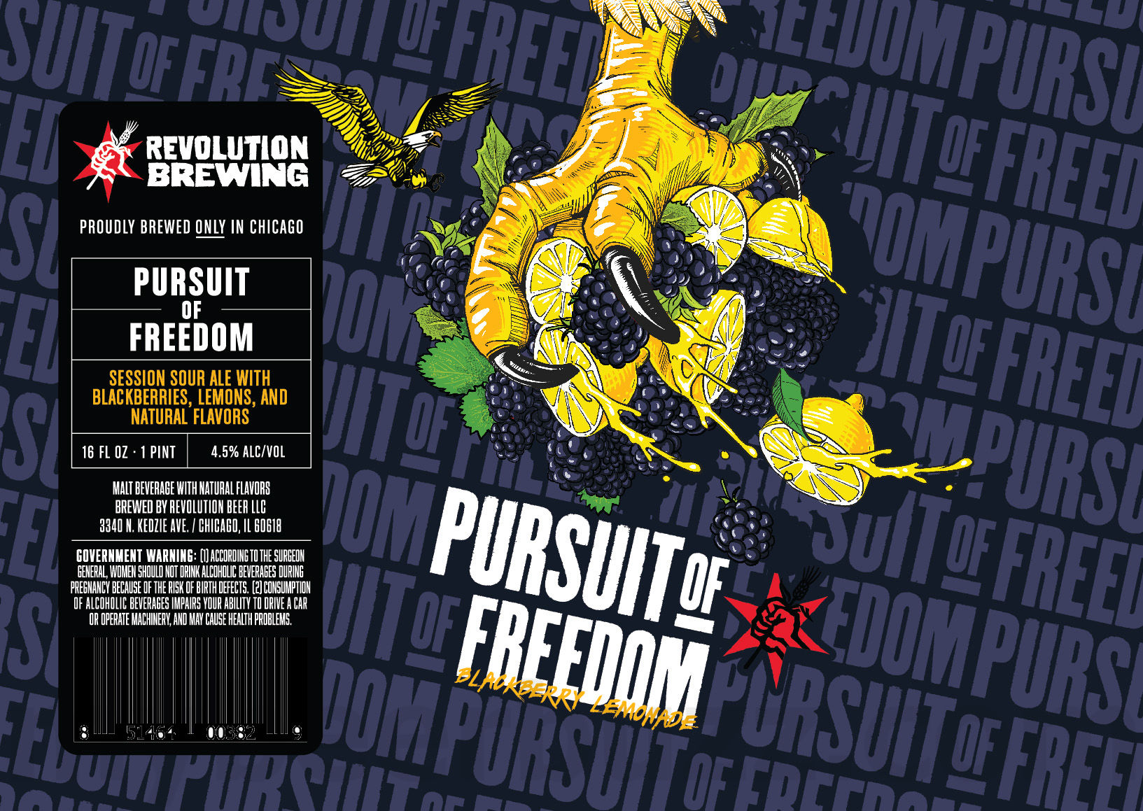 Revolution Brewing Adding 100 IBU UNsessionable, Double Dry-Hopped West Coast-Hero, Pursuit Of Freedom Paloma, Pursuit Of Freedom Sangria, Pursuit Of Freedom Watermelon Mint, Pursuit Of Freedom Blackberry Lemonade, Pursuit Of Freedom Apple Tart & Pursuit Of Freedom Blueberry Grape 12 apostMBB 3208