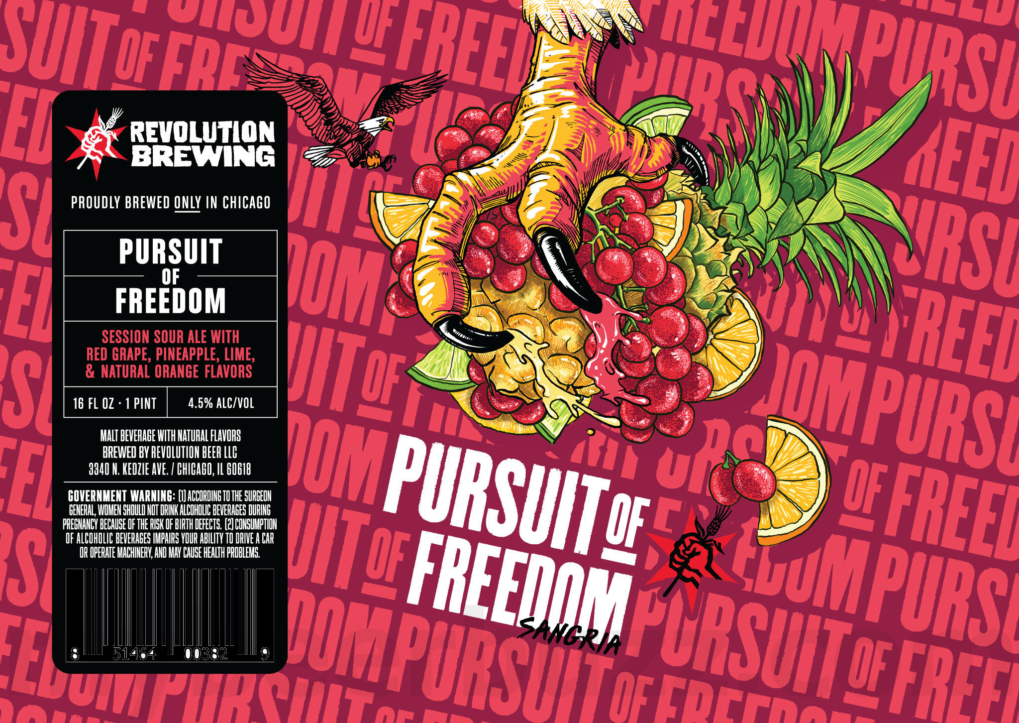 Revolution Brewing Adding 100 IBU UNsessionable, Double Dry-Hopped West Coast-Hero, Pursuit Of Freedom Paloma, Pursuit Of Freedom Sangria, Pursuit Of Freedom Watermelon Mint, Pursuit Of Freedom Blackberry Lemonade, Pursuit Of Freedom Apple Tart & Pursuit Of Freedom Blueberry Grape 14 apostMBB 3210