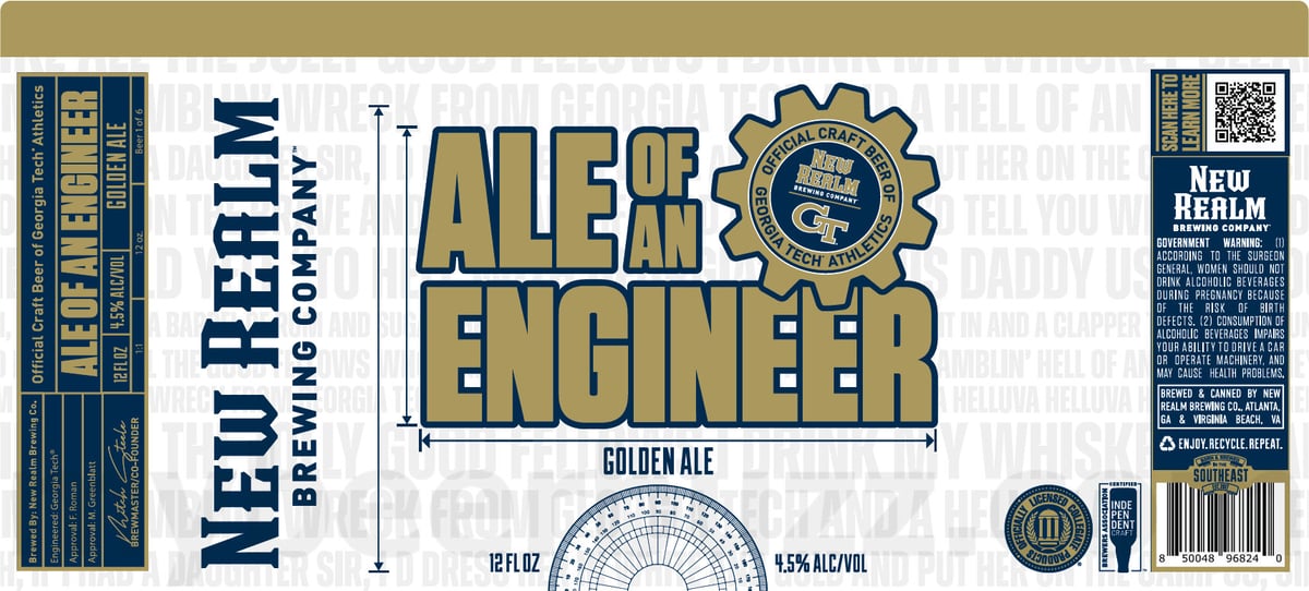 New Realm & Georgia Tech Team Up For Ale Of An Engineer / Bat Wit Crazy 11 apostMBB 3212